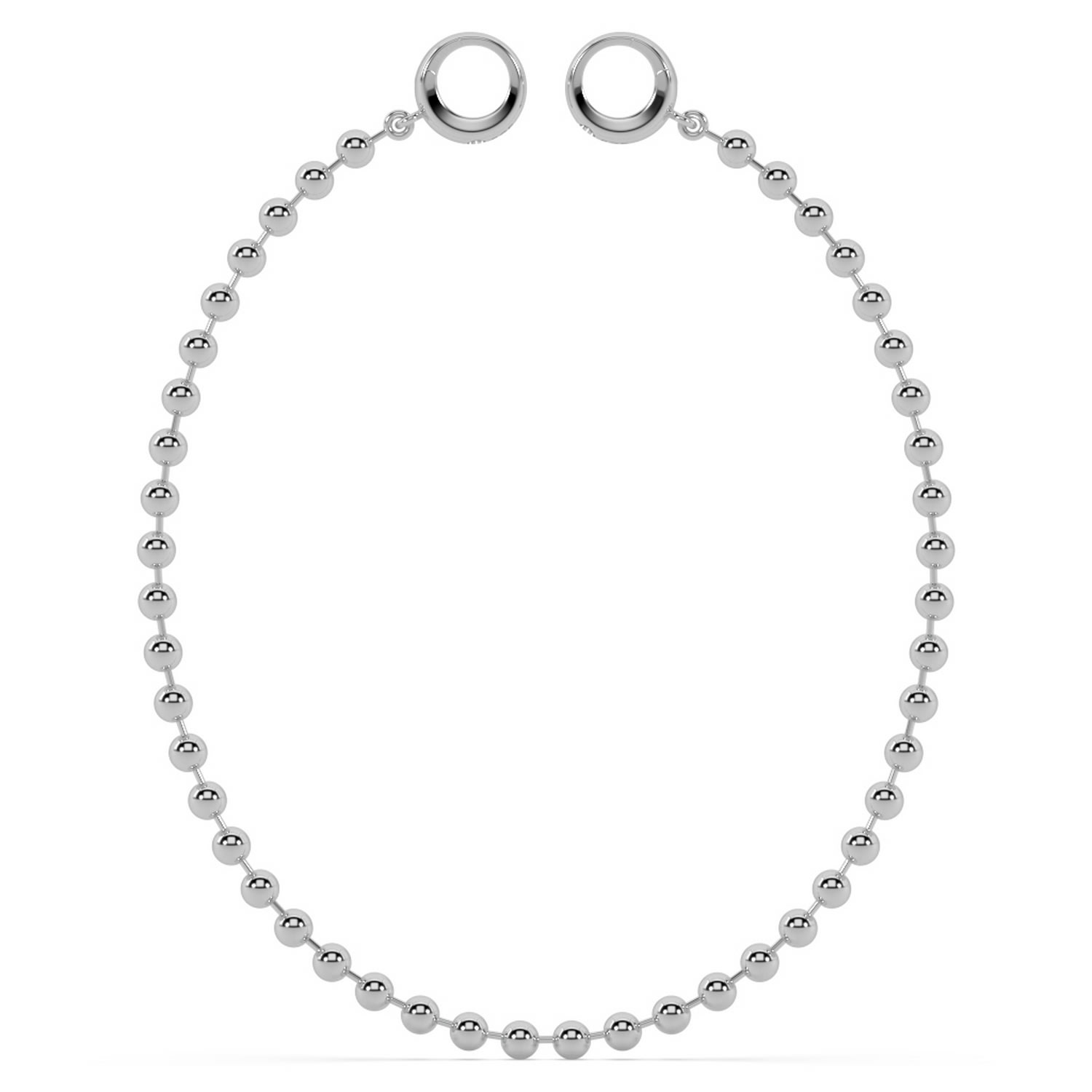 Women’s Silver Maxi Sphere Anklet Oni Fine Jewelry