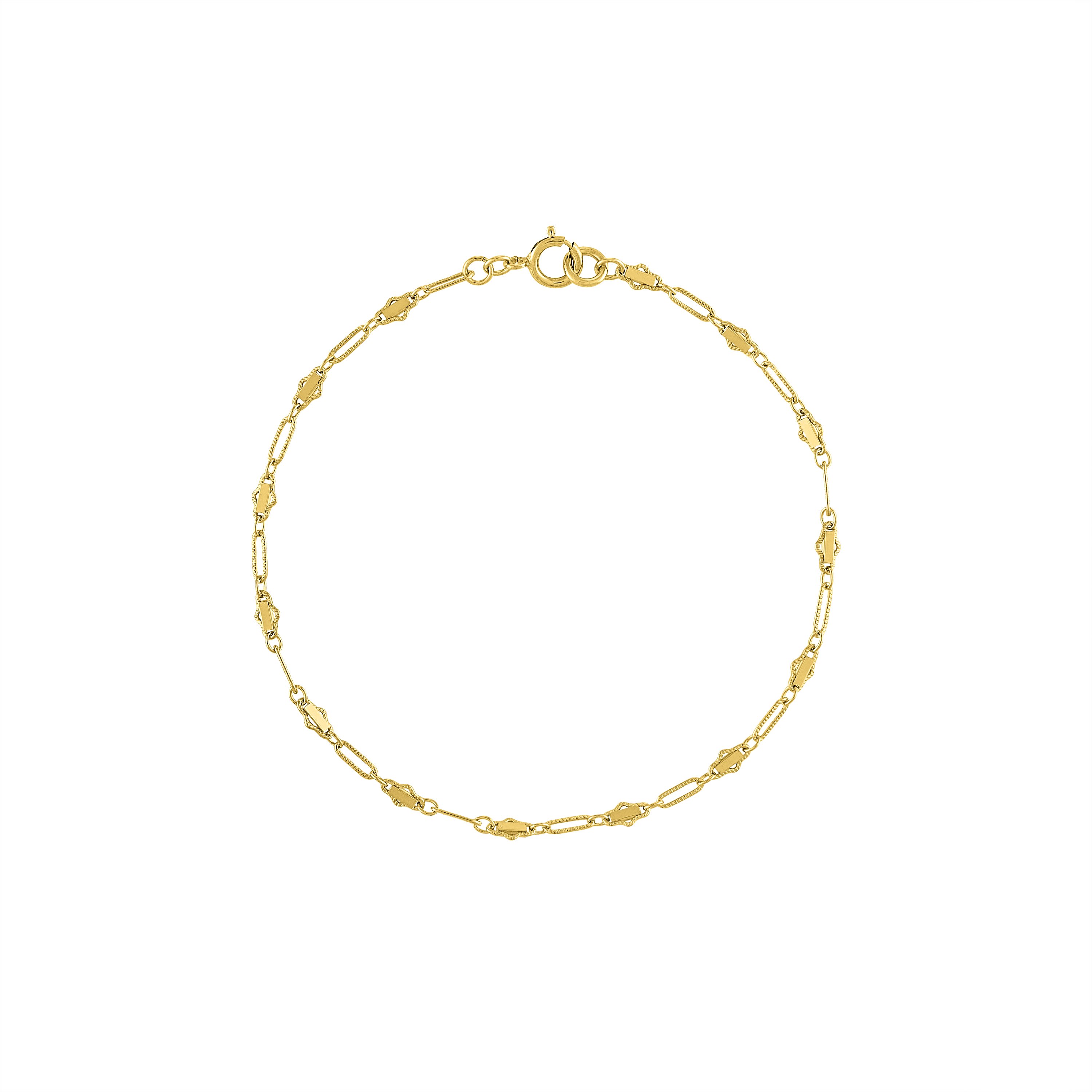 Women’s Milan Art Deco 14K Gold Filled Chain Bracelet Olivia Le