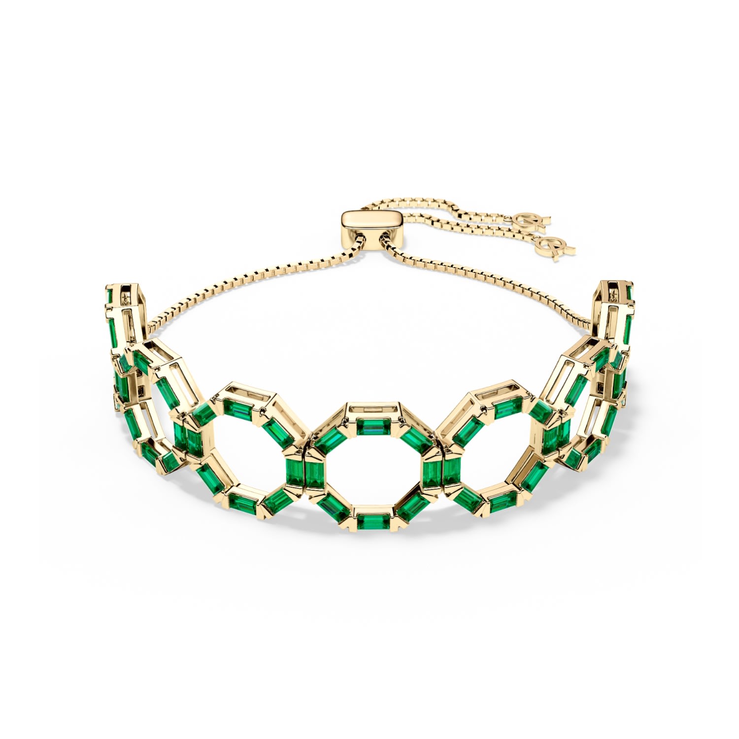 Women’s Gold The Gabriella Bracelet - Green Ora Ana