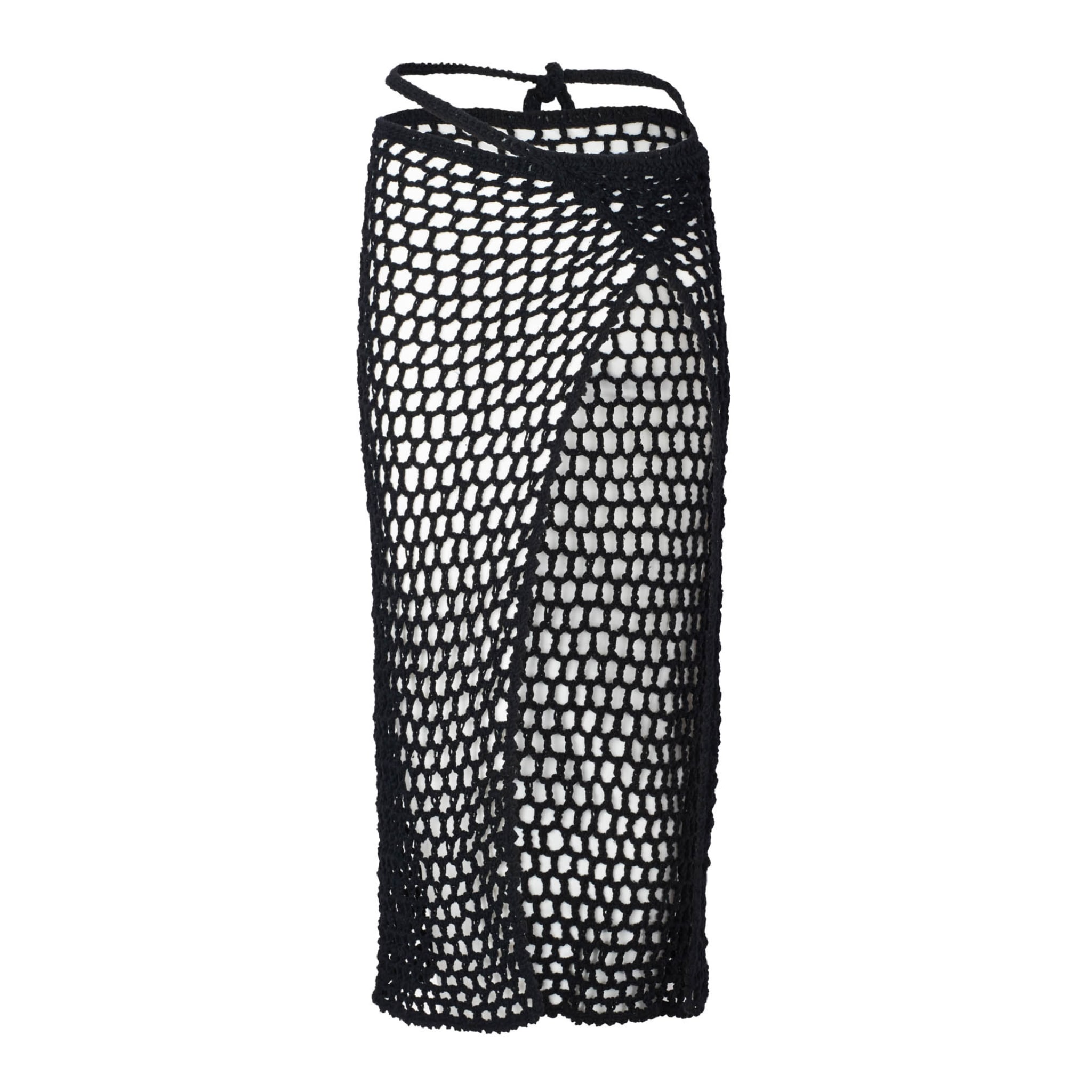 Women’s Alessia Black Long Crochet Skirt Small Soah