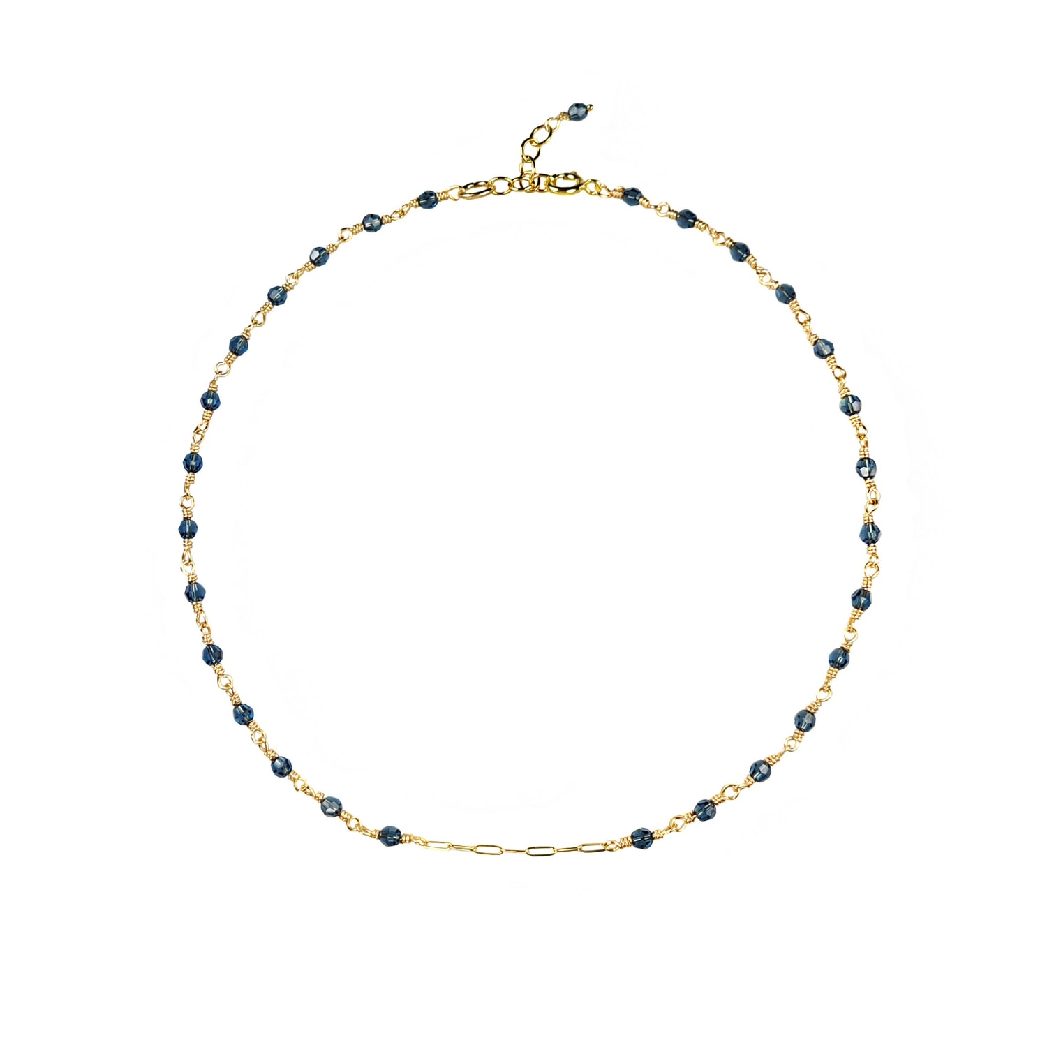 Women’s Myria Indigo Blue Crystal Choker Maria Moyseos