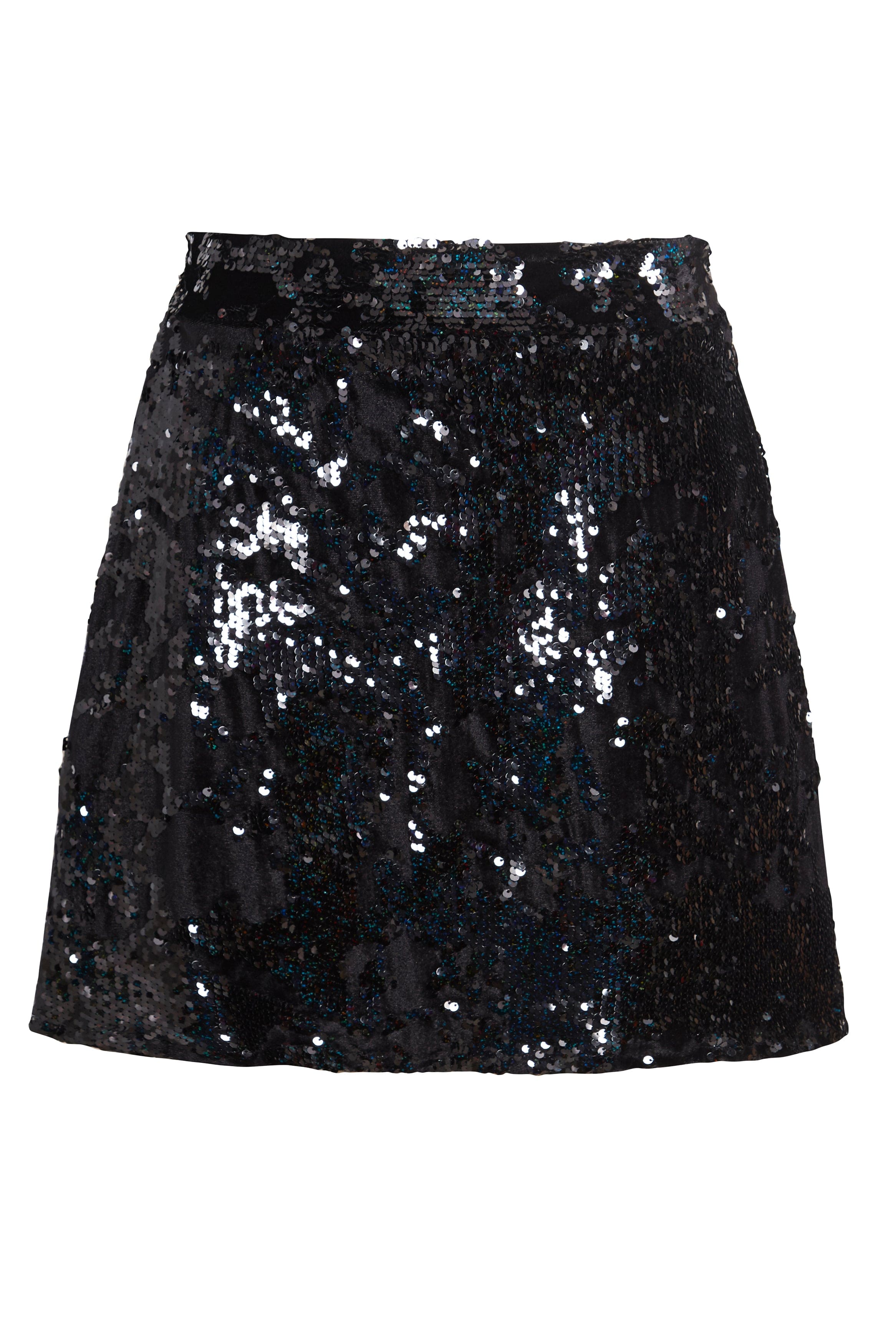 Women’s Black Mini Sequin Skirt Large Sarvin