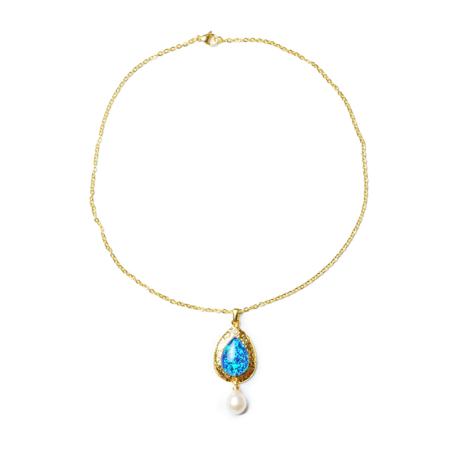 Women’s Gold / Green The Dune Necklace Danity Chain Eunoia Jewels