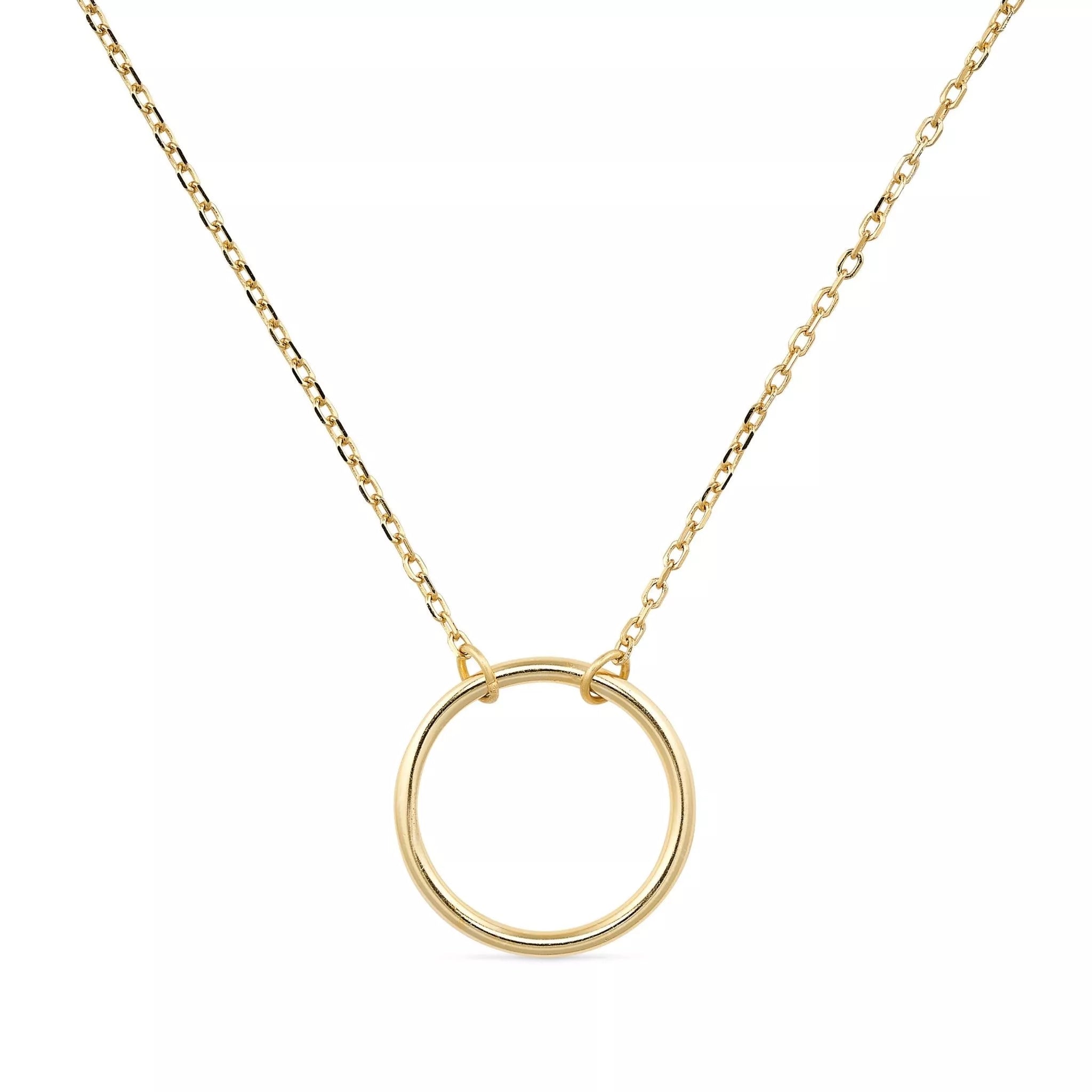 Women’s Gold Circle Disc Necklace Elk & Bloom - Everyday Fine Jewellery