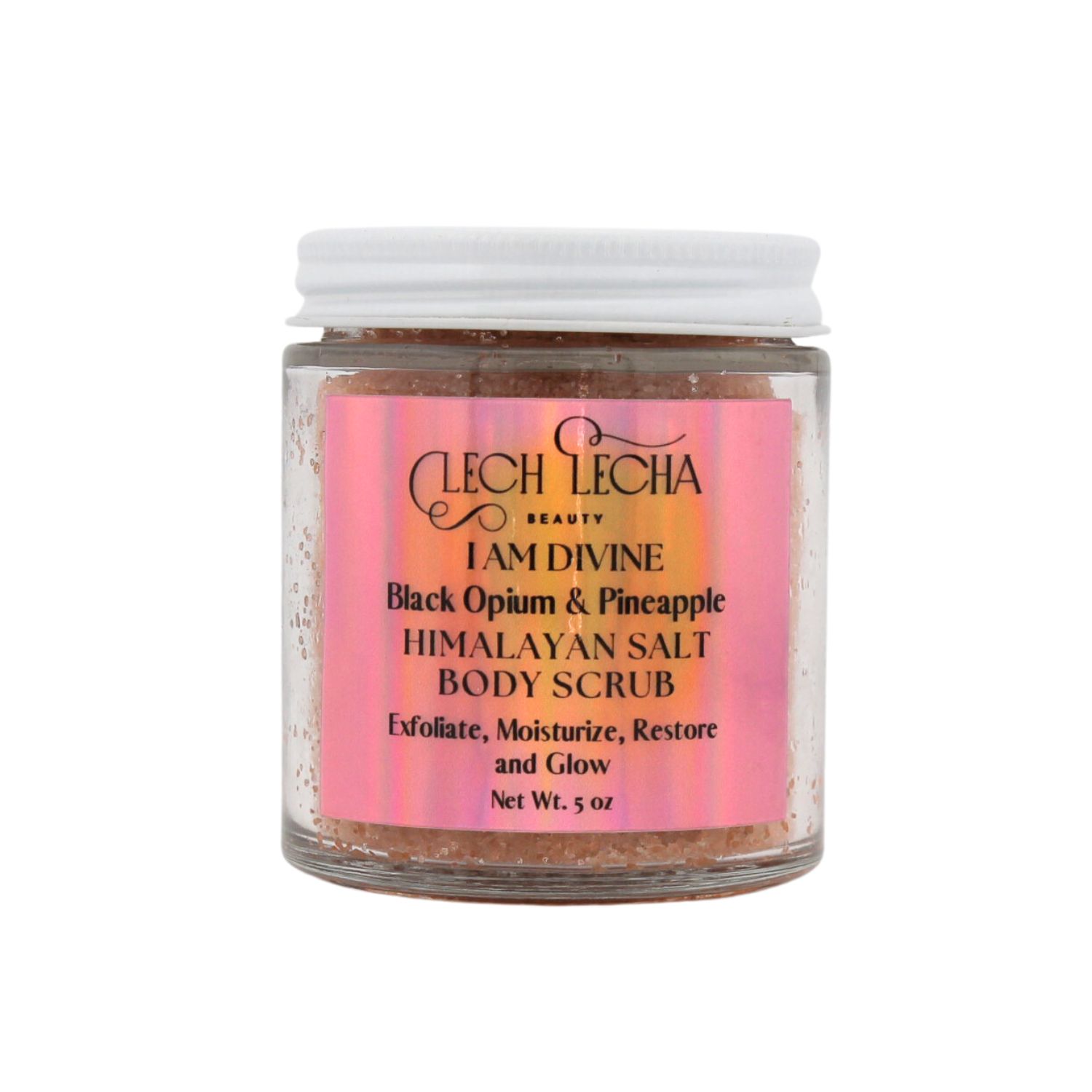 Pink / Purple I Am Divine Black Opium & Pineapple Himalayan Salt Body Scrub Small Lech Lecha Beauty