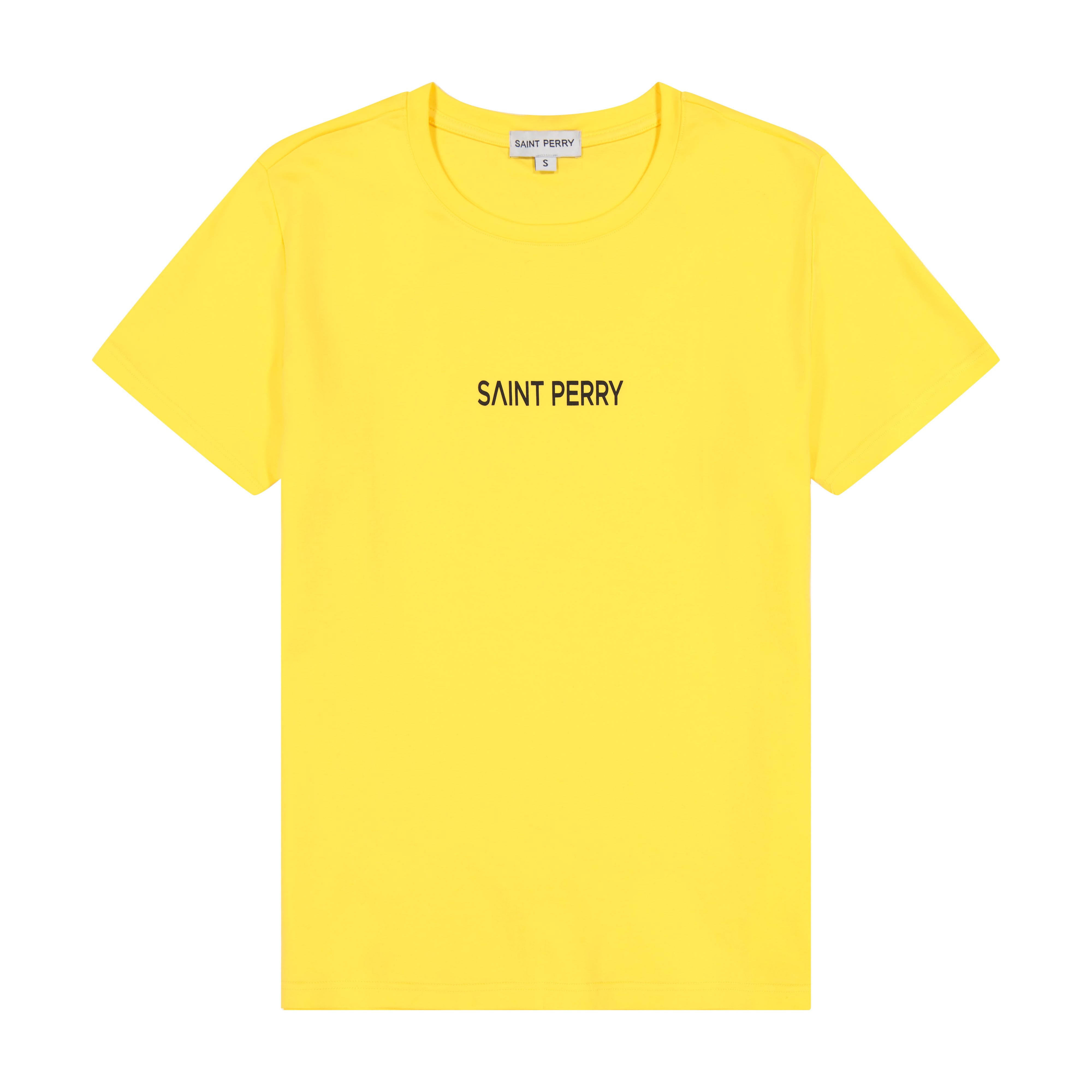 Women’s Yellow / Orange Cotton Crewneck Shirt - Yellow Medium Saint Perry