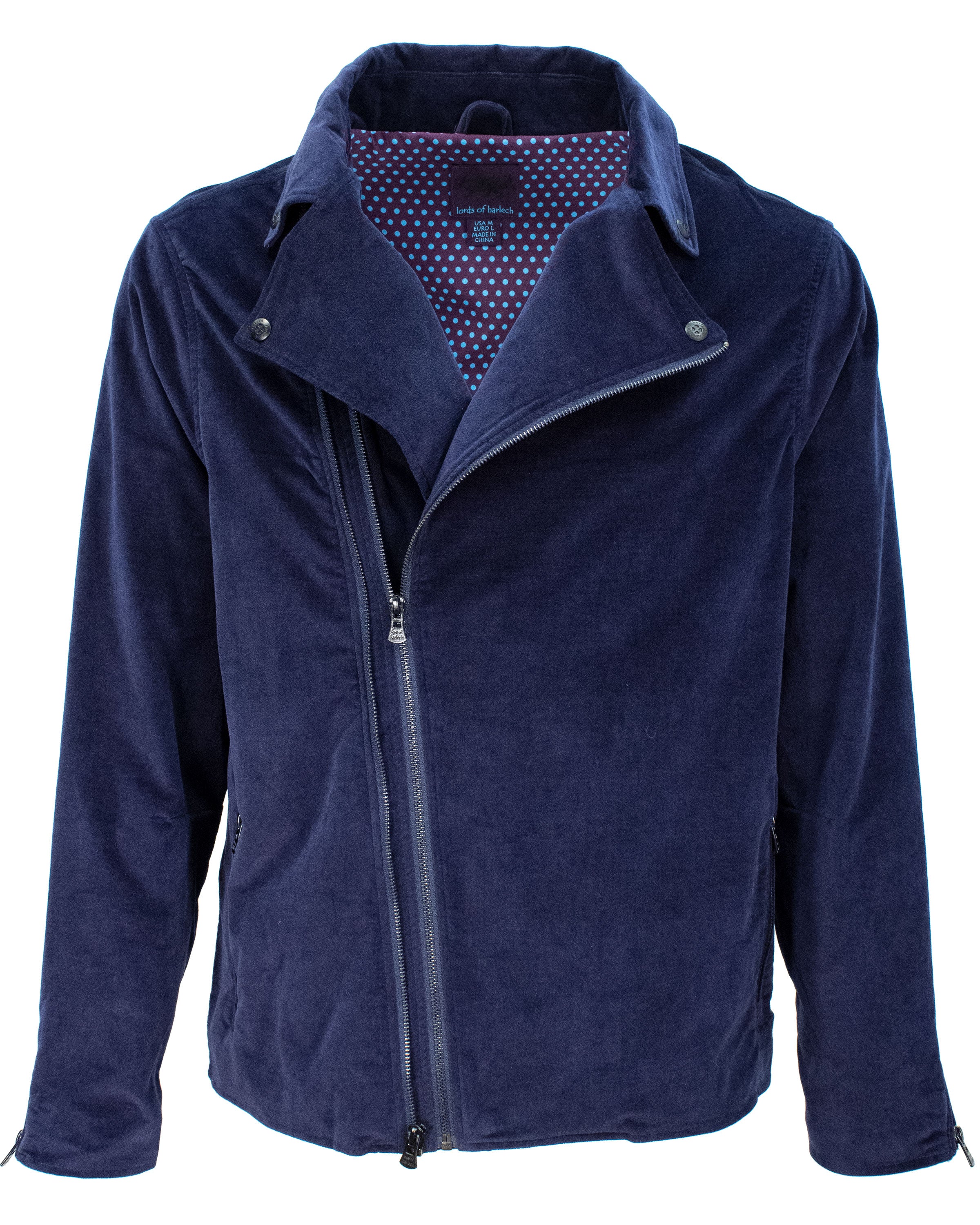 Men’s Blue Rocky Jacket - Navy Medium Lords of Harlech