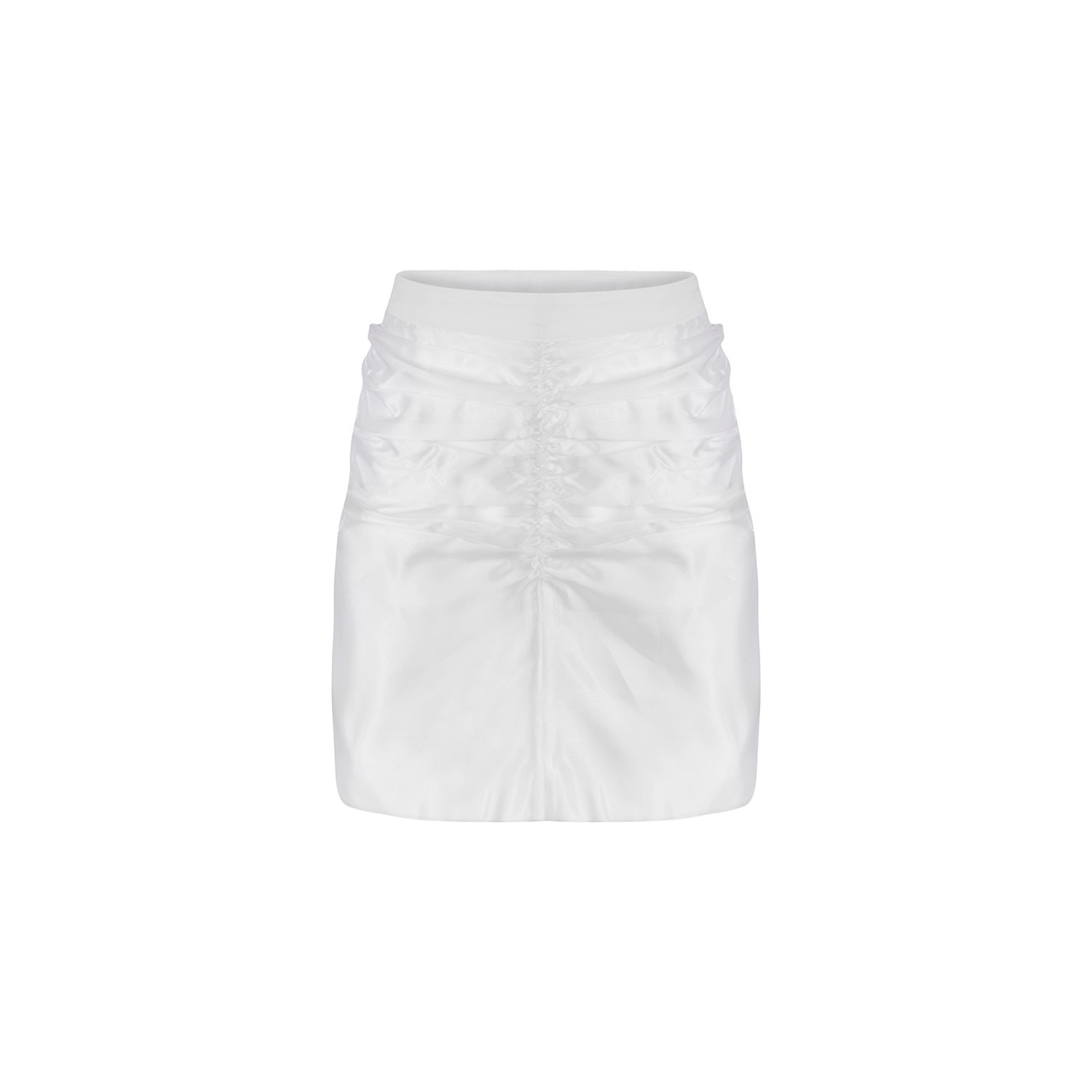 Women’s Taffeta-Organza White Skirt Small Bust2