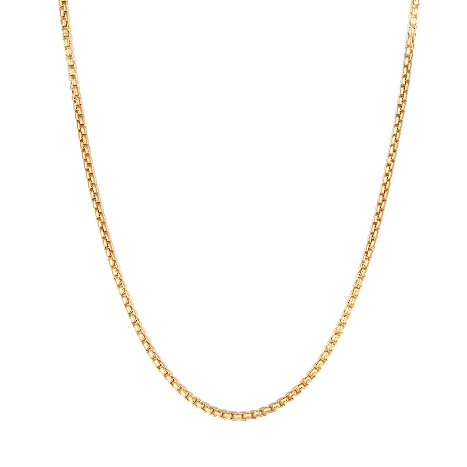 Women’s 22Ct Gold Vermeil Rounded Box Chain 20/22" Seol + Gold