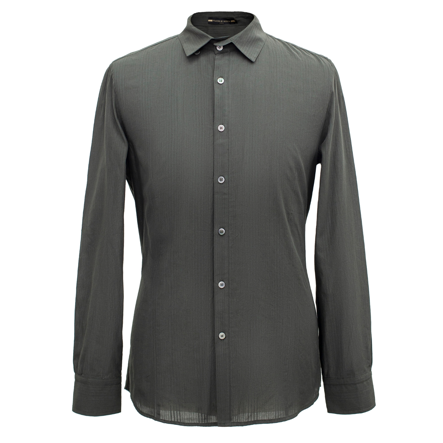 Men’s Long-Sleeved Shirt With Double And Removable Collar - Green Small Smart and Joy