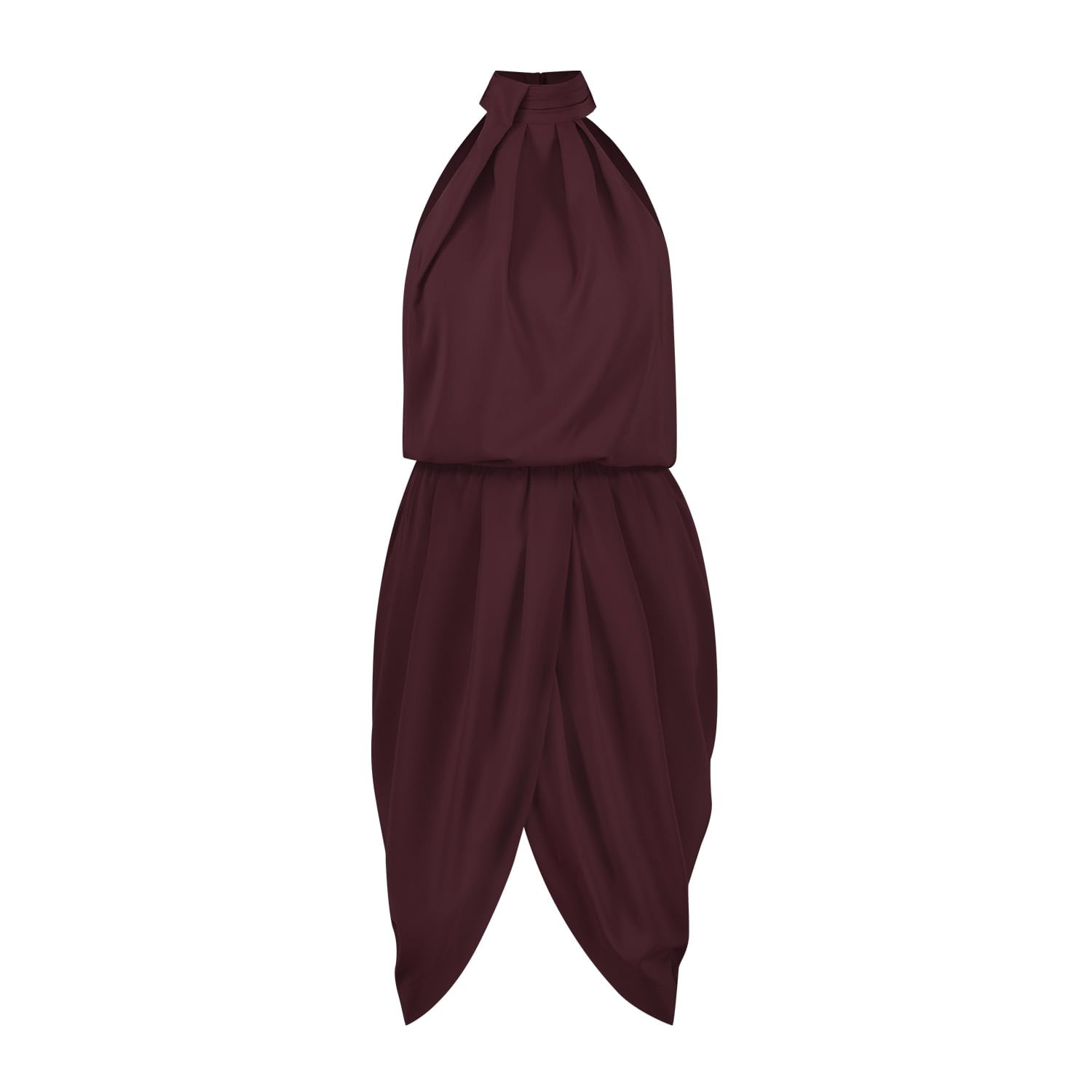 Women’s Red Iconic Burgundy Midi Cocktail Dress Large Monique Singh