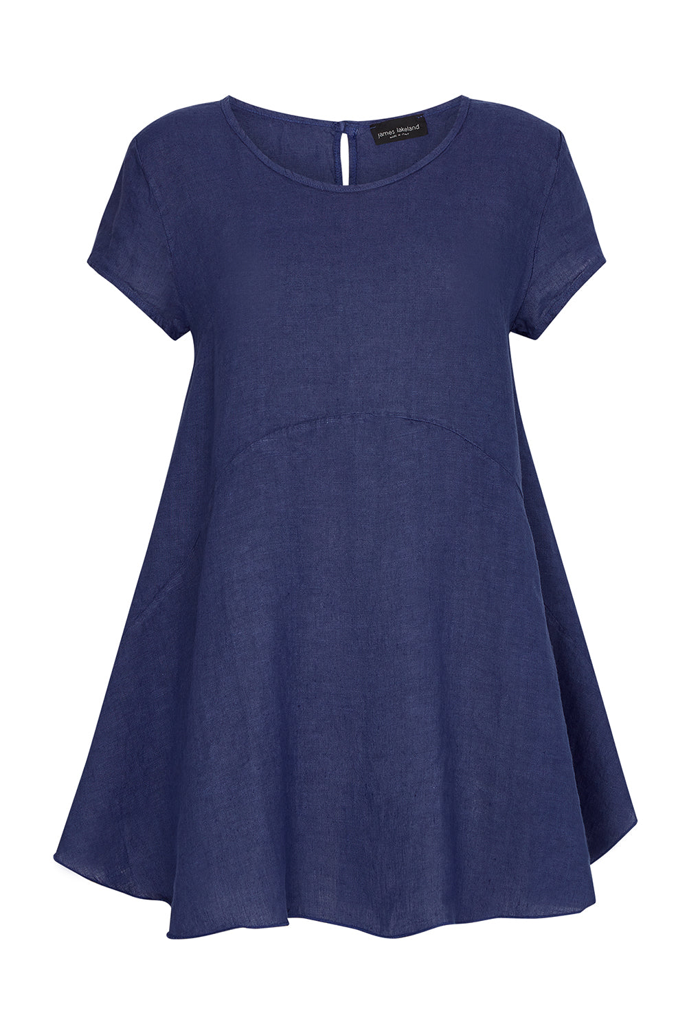 Women’s Blue Linen Tunic - Navy Extra Small James Lakeland