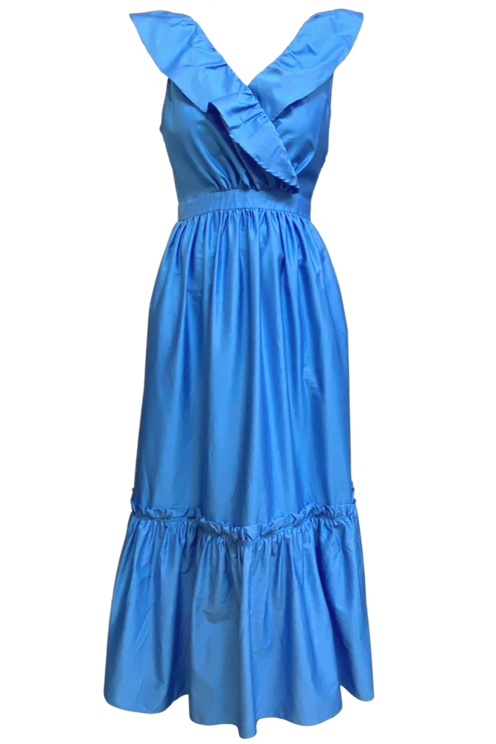 Women’s The Erin Frill Maxi Dress In Cornflower Blue XXL Lavaand