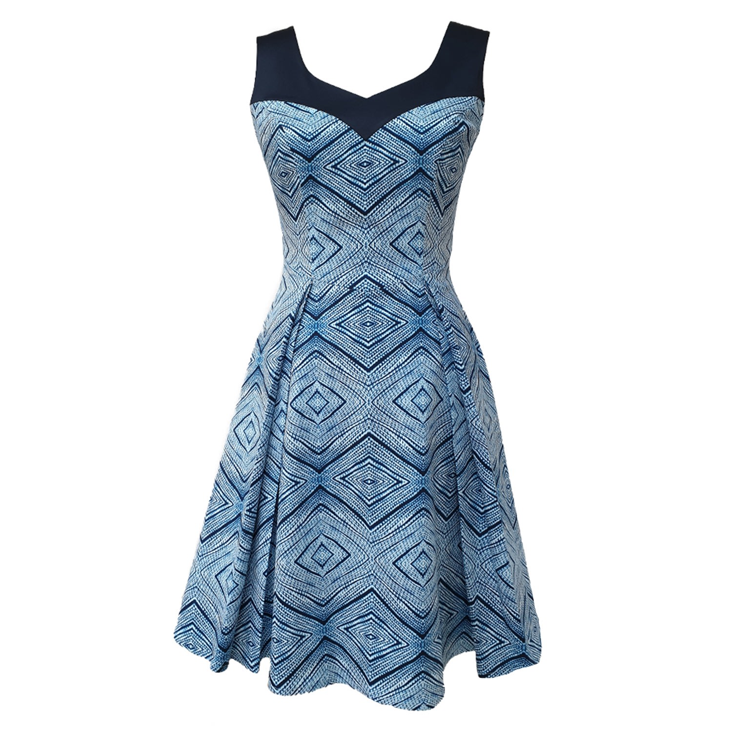 Women’s Evie Blue Dress In Topaz Print Cotton Medium Mellaris