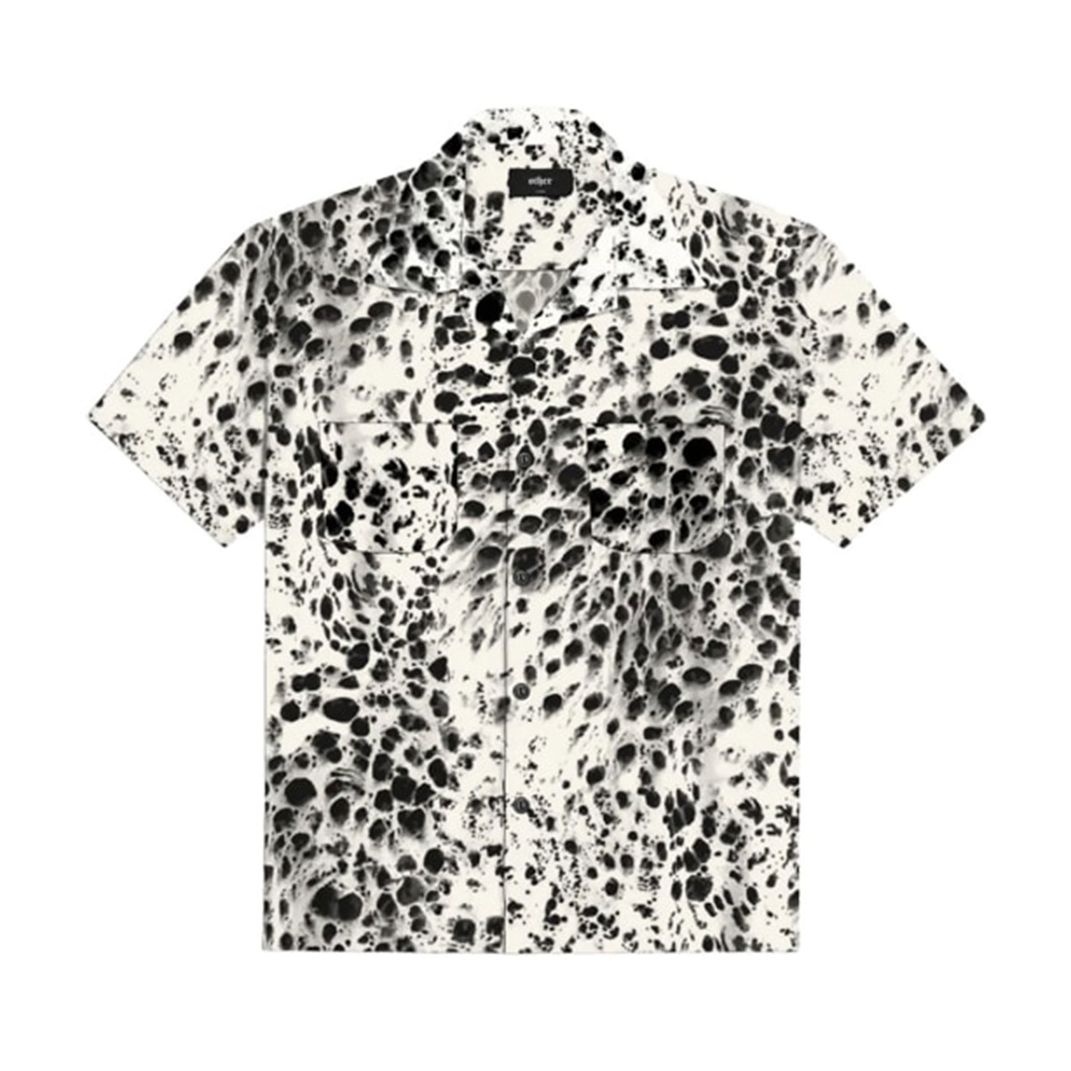 Men’s Black / White Cuban Shirt - Snow Leopard Extra Small OTHER UK