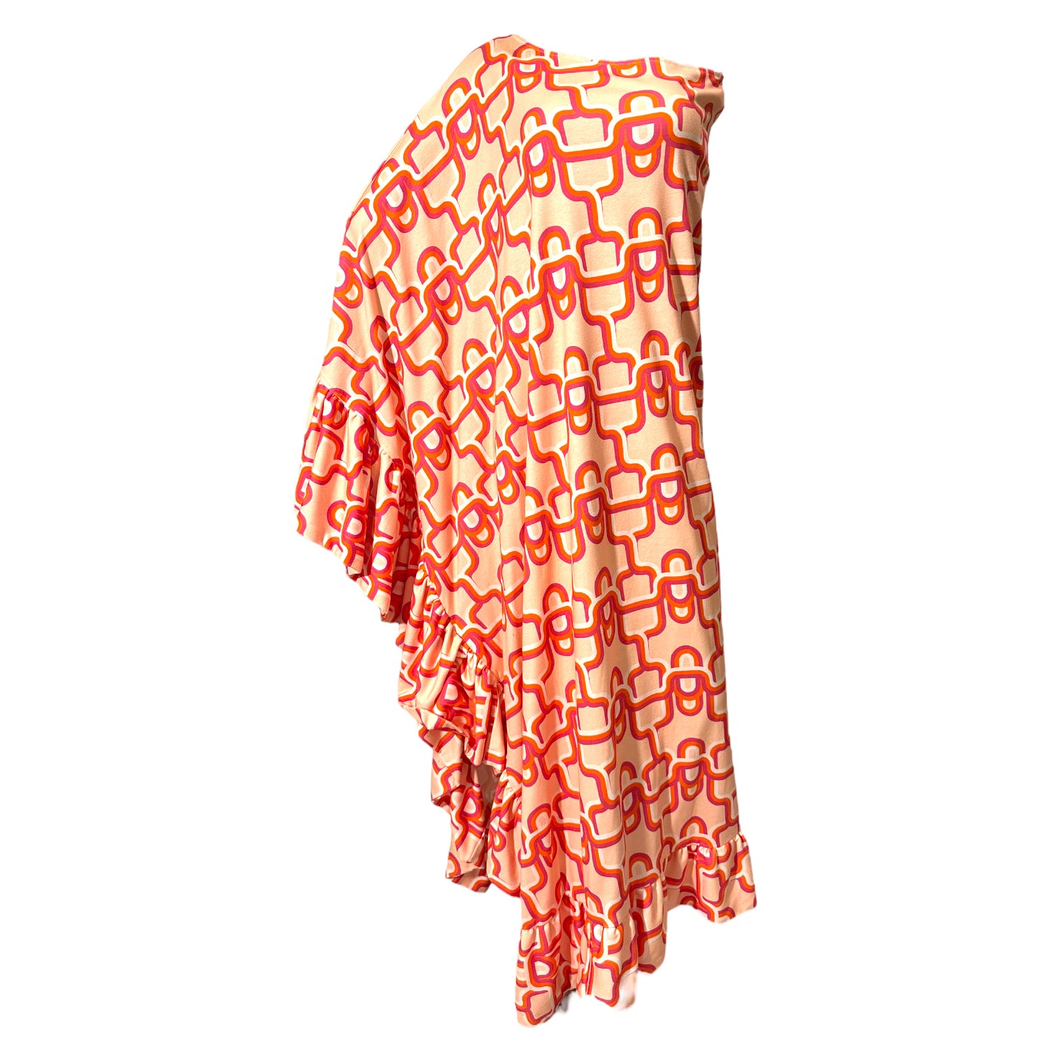 Yellow / Orange Lady Comfy Mango Lidy Ruffle Kaftan S/M Julia Clancey