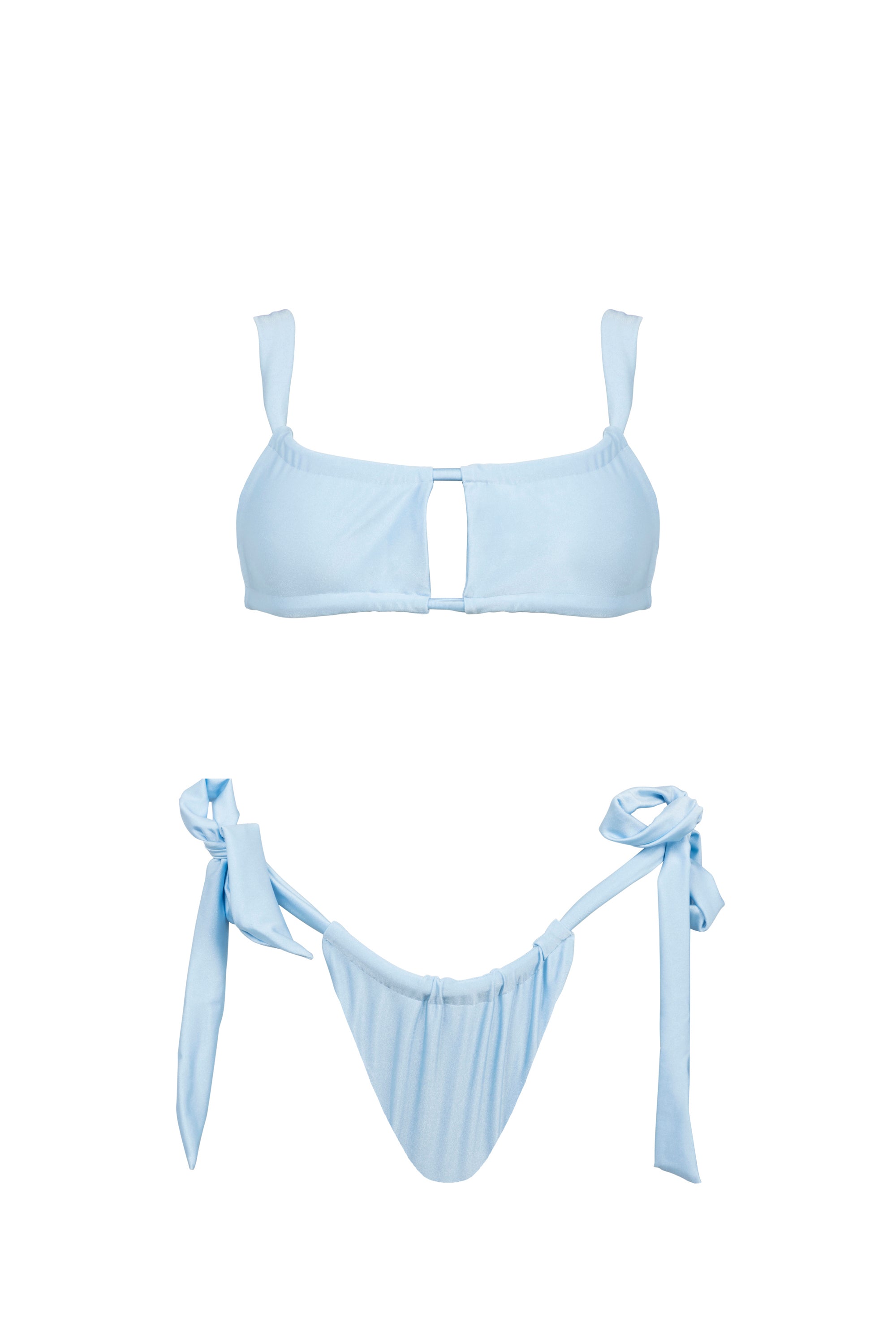 Women’s Cece Bikini Top In Baby Blue Small Viki Swim