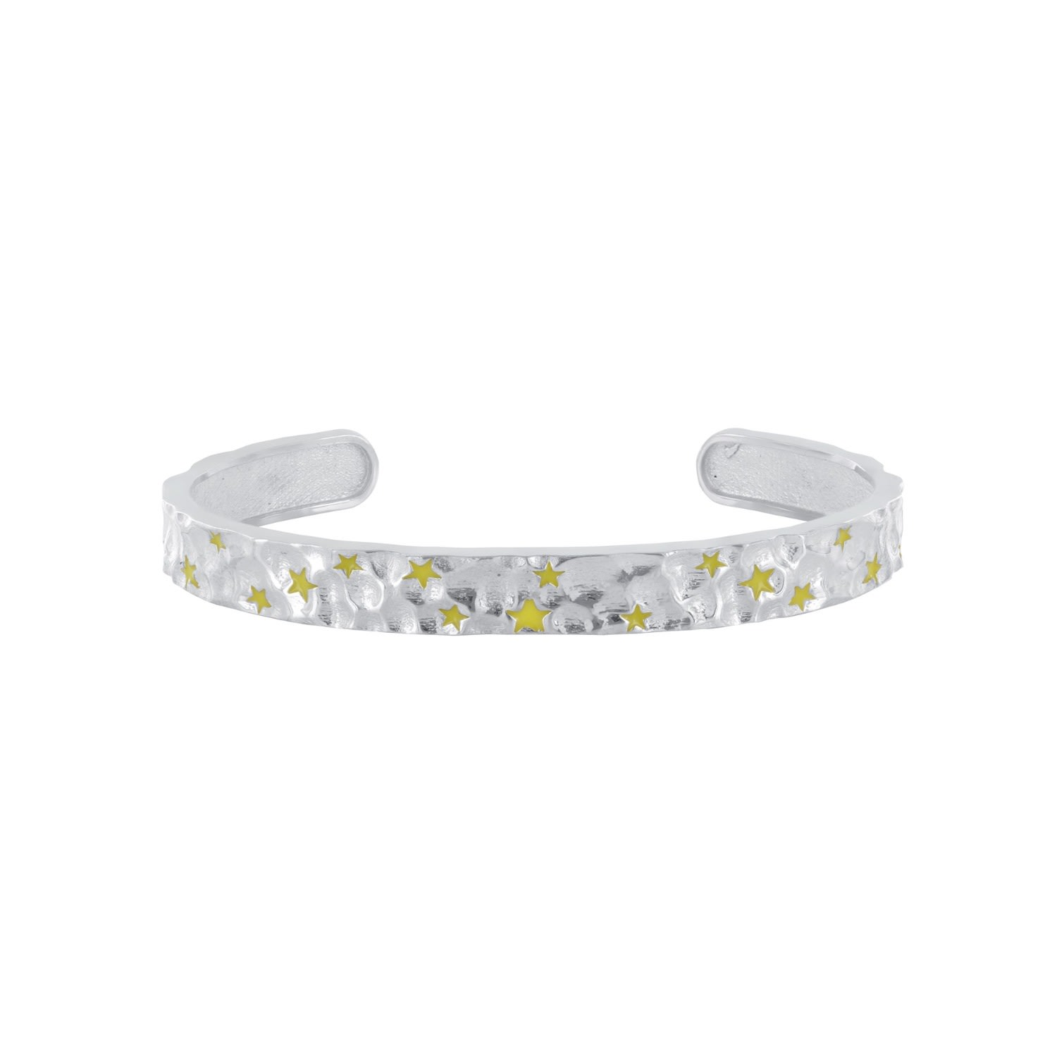 Women’s Sacred Yellow Constellation Cuff In Silver Wolf and Zephyr