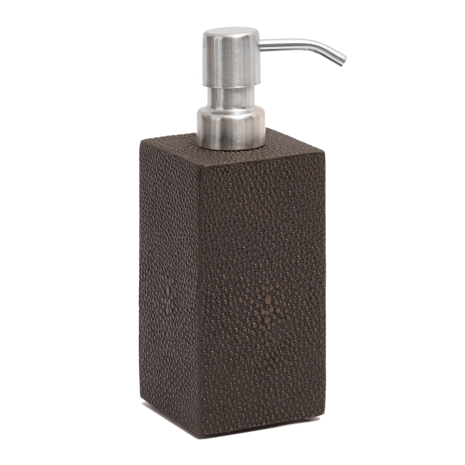 Brown Chelsea Soap Dispenser - Shagreen Chocolate Posh Trading Company