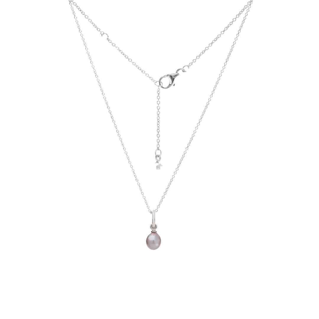 Women’s Recognised Justice Pearl Popon Pendant & Sterling Silver Fine Chain Necklace