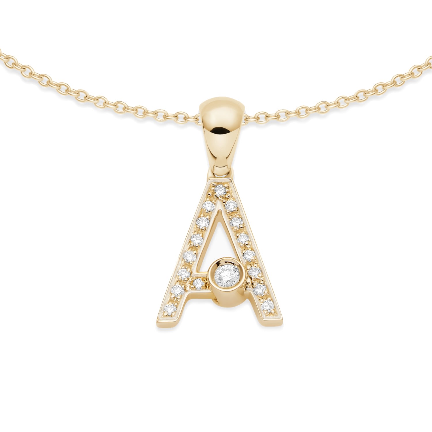 Women’s Gold Joujou Diamond A-Z Necklaces Caye Joaillier