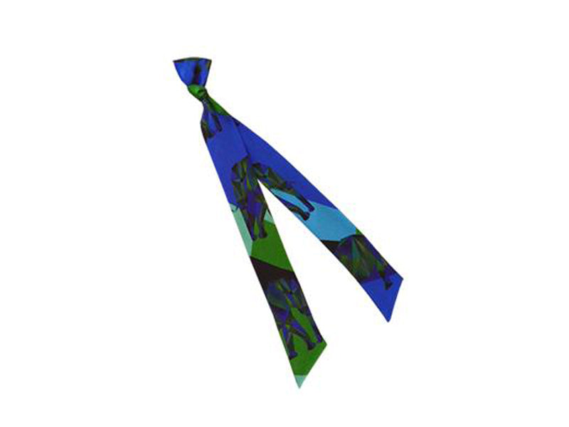 Women’s Green / Blue Banderole - Silk Ribbon Scarf - Elephant Dusk Lalage Beaumont