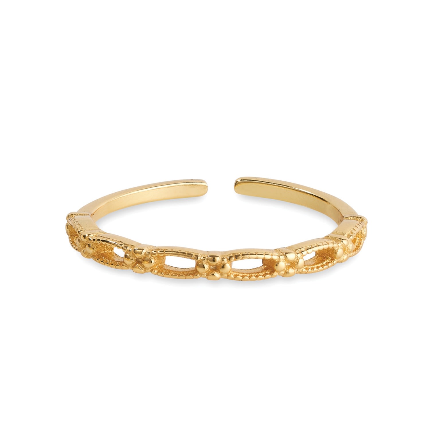 Women’s Gold Promise Link Stacking Ring Elk & Bloom - Everyday Fine Jewellery