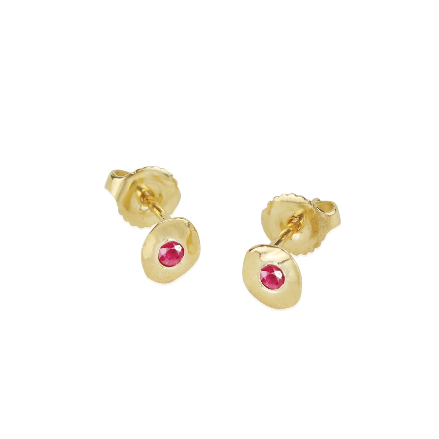 Women’s Red Ruby Stud Earrings Mounir London