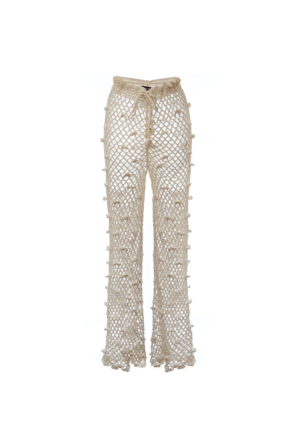 Women’s White Handmade Crochet Pants Extra Small Andreeva