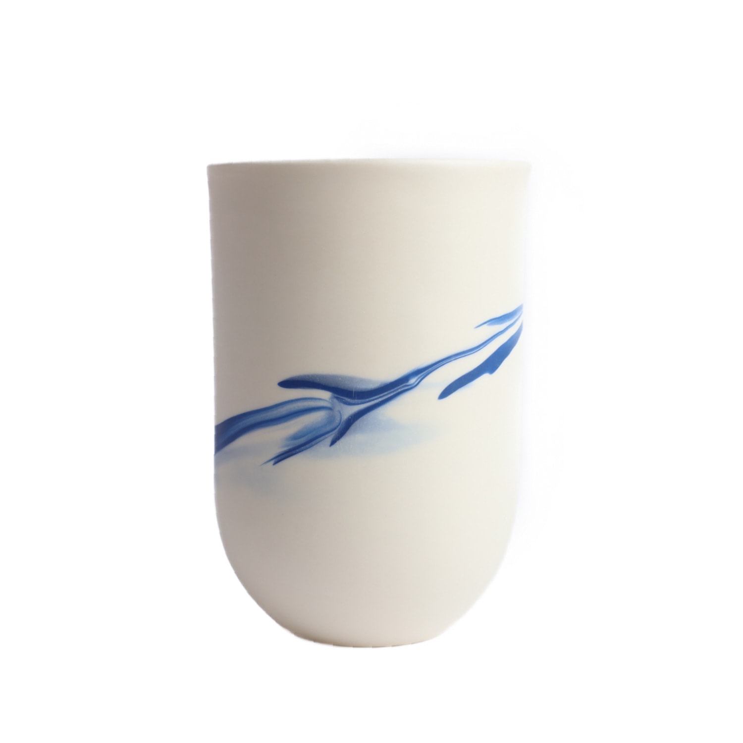 Blue / White Marbled Vase - Navy On White One Size Michelle Williams Ceramics