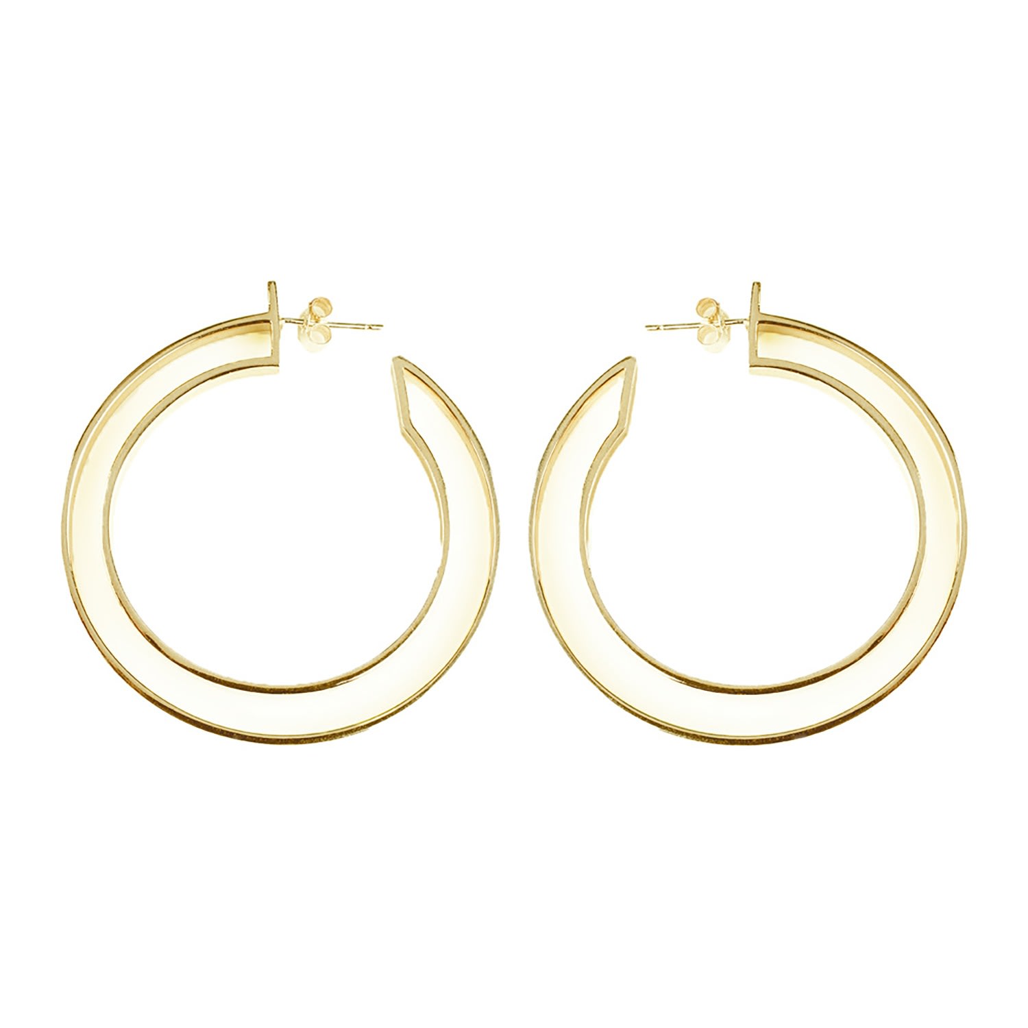 Women’s Large Double Hoops - Gold Toolally