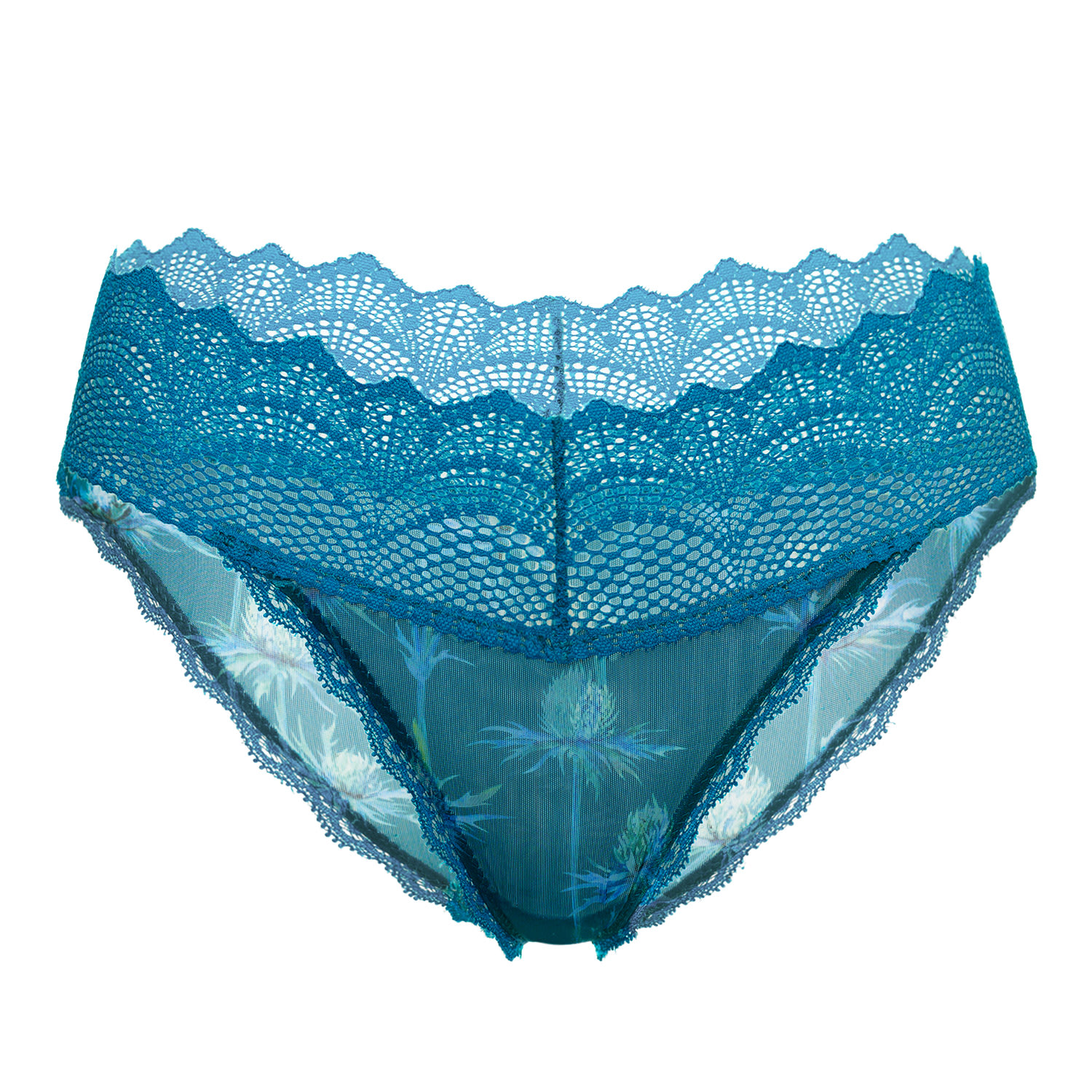 Women’s Green Teal Thistle Brief Limited Edition Extra Small Luciela