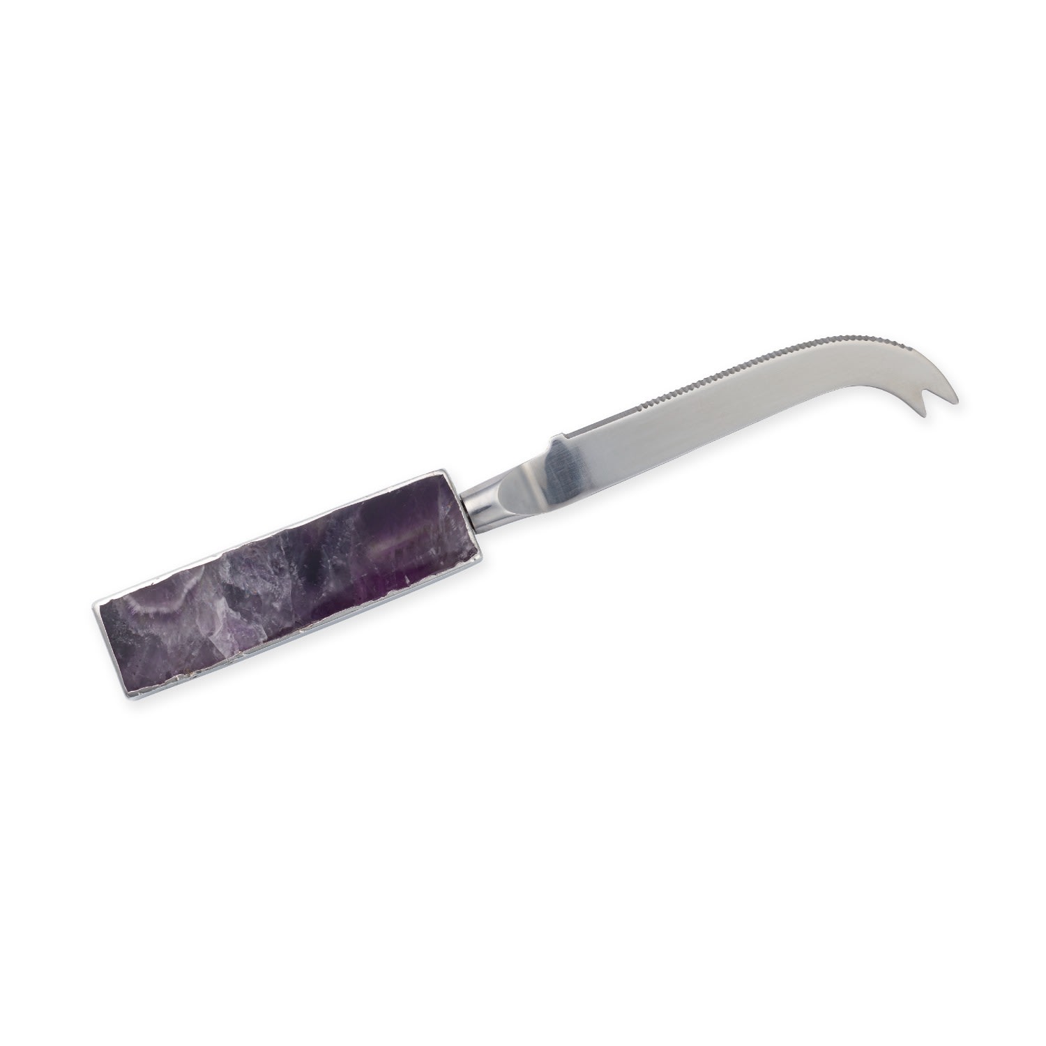 Amethyst Soft Cheese Knife - Silver Greatfool