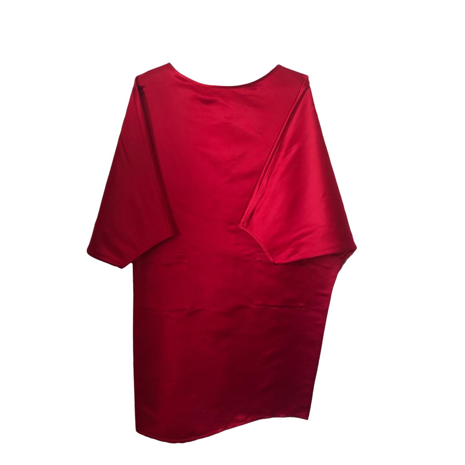 Women’s Red Satin Party Dress Small Monica Mahoney