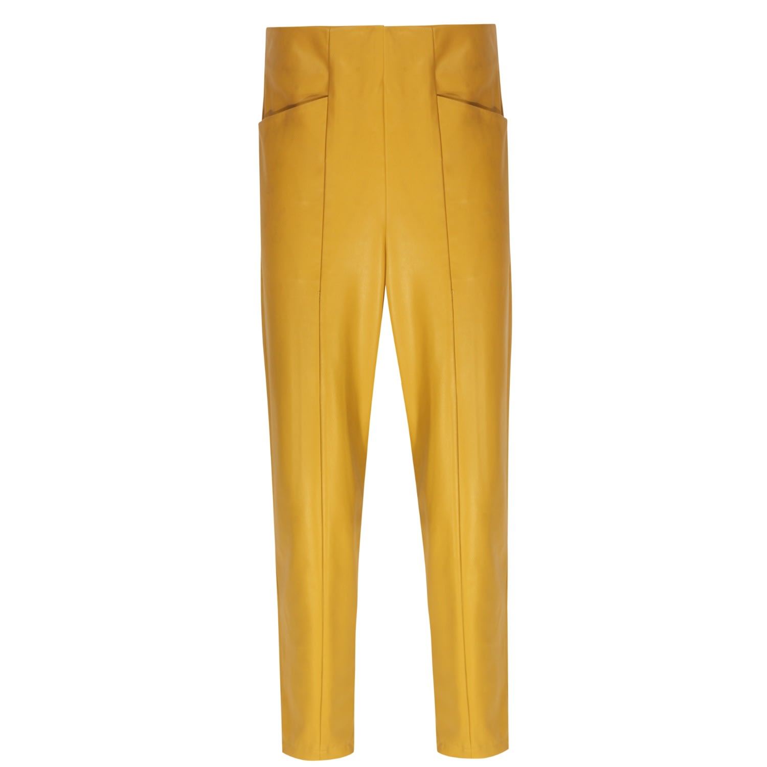 Women’s Yellow / Orange Orion Leather Pants Extra Small Mirimalist