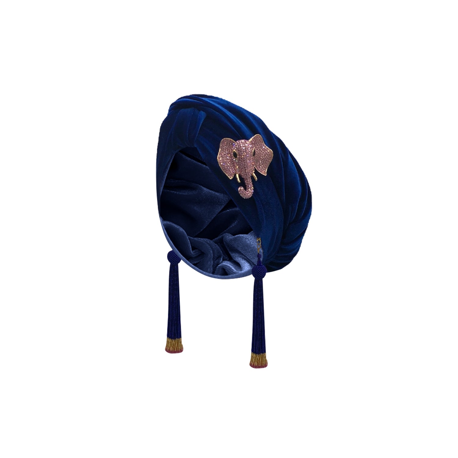 Women’s Pinky Elephant Electric Blue Luxe Turban One Size Julia Clancey