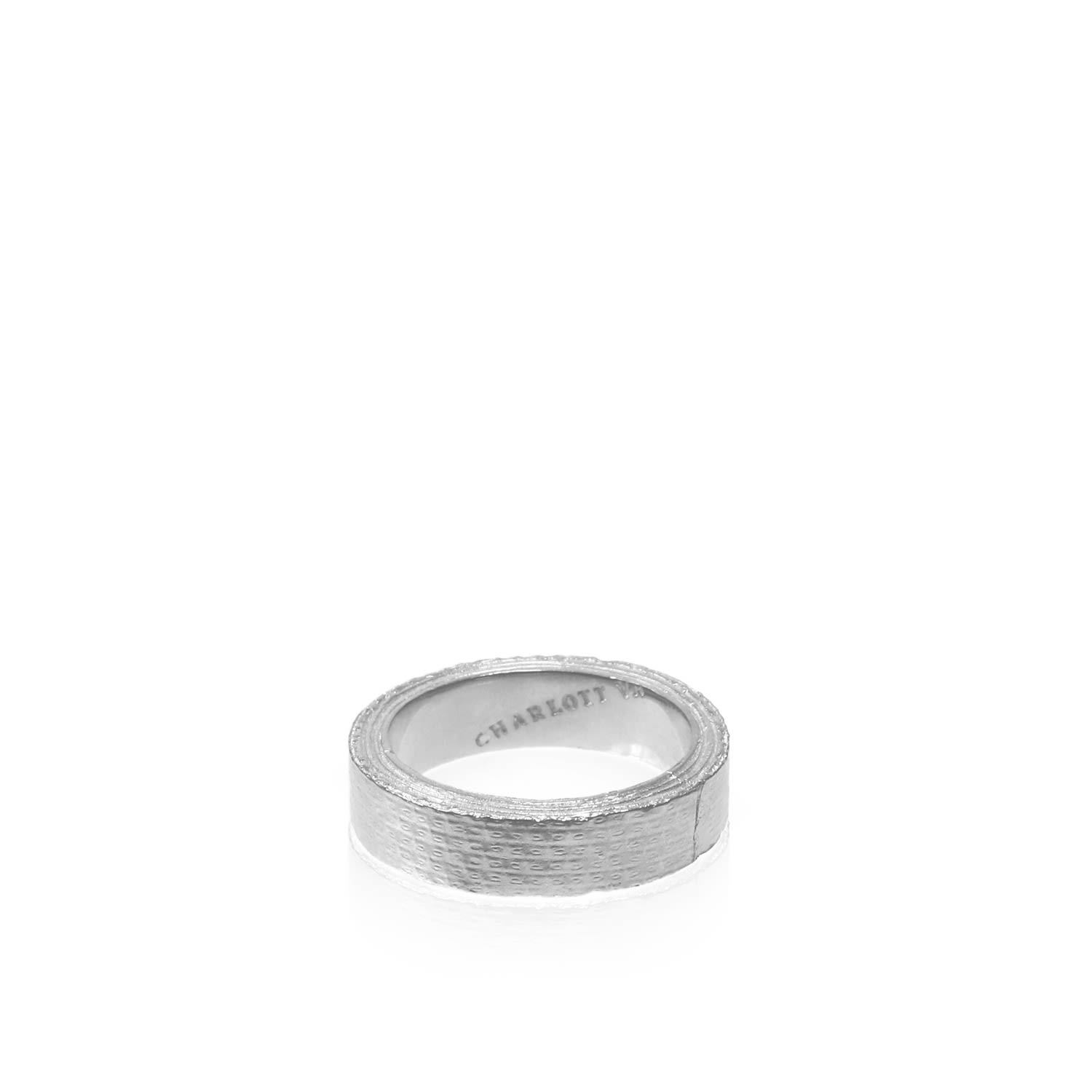 Women’s Gaffa Tape Five Mm Ring Silver Charlott Vasberg