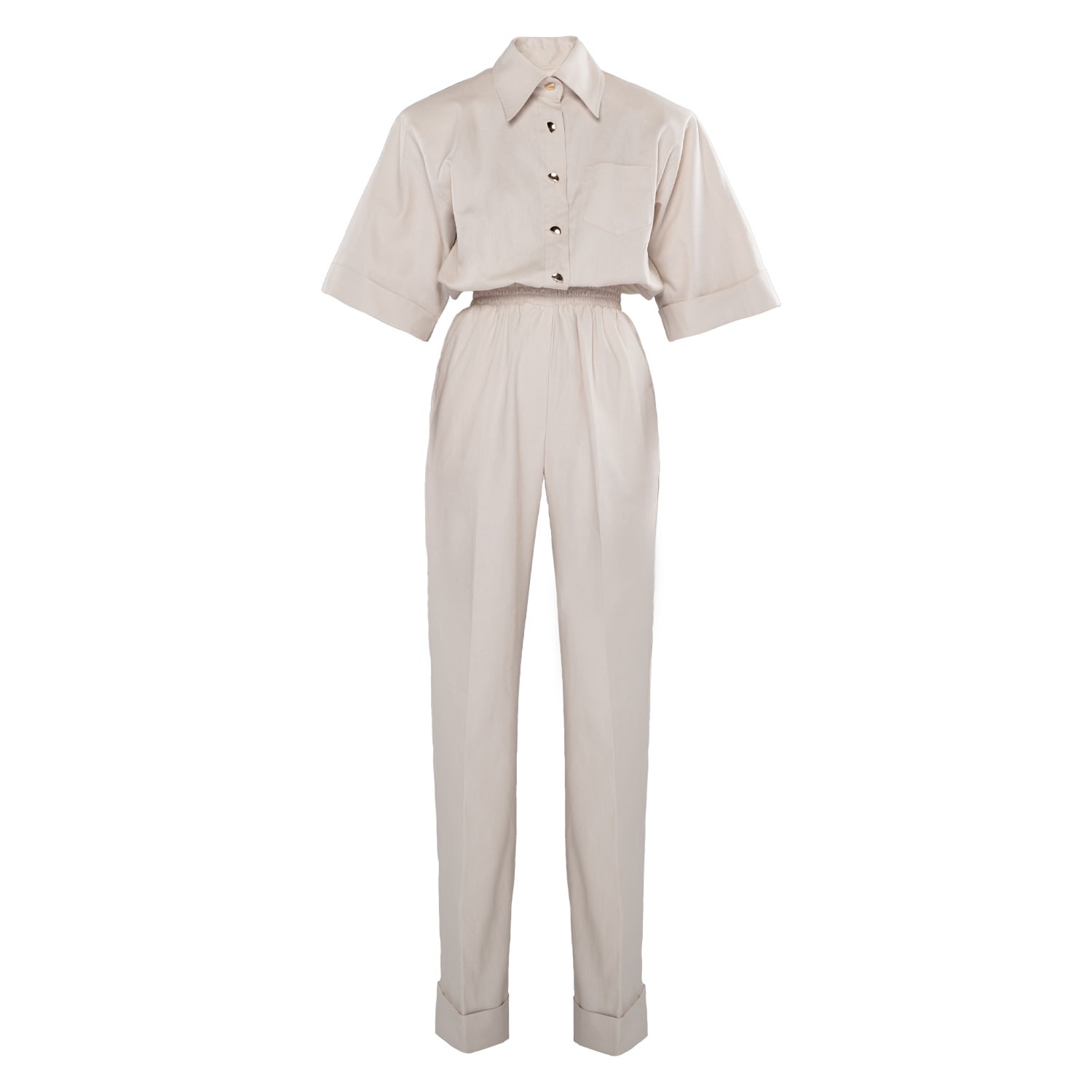 Women’s Neutrals Linen Riviera Jumpsuit - Sand Xs/S Mom’s Pants