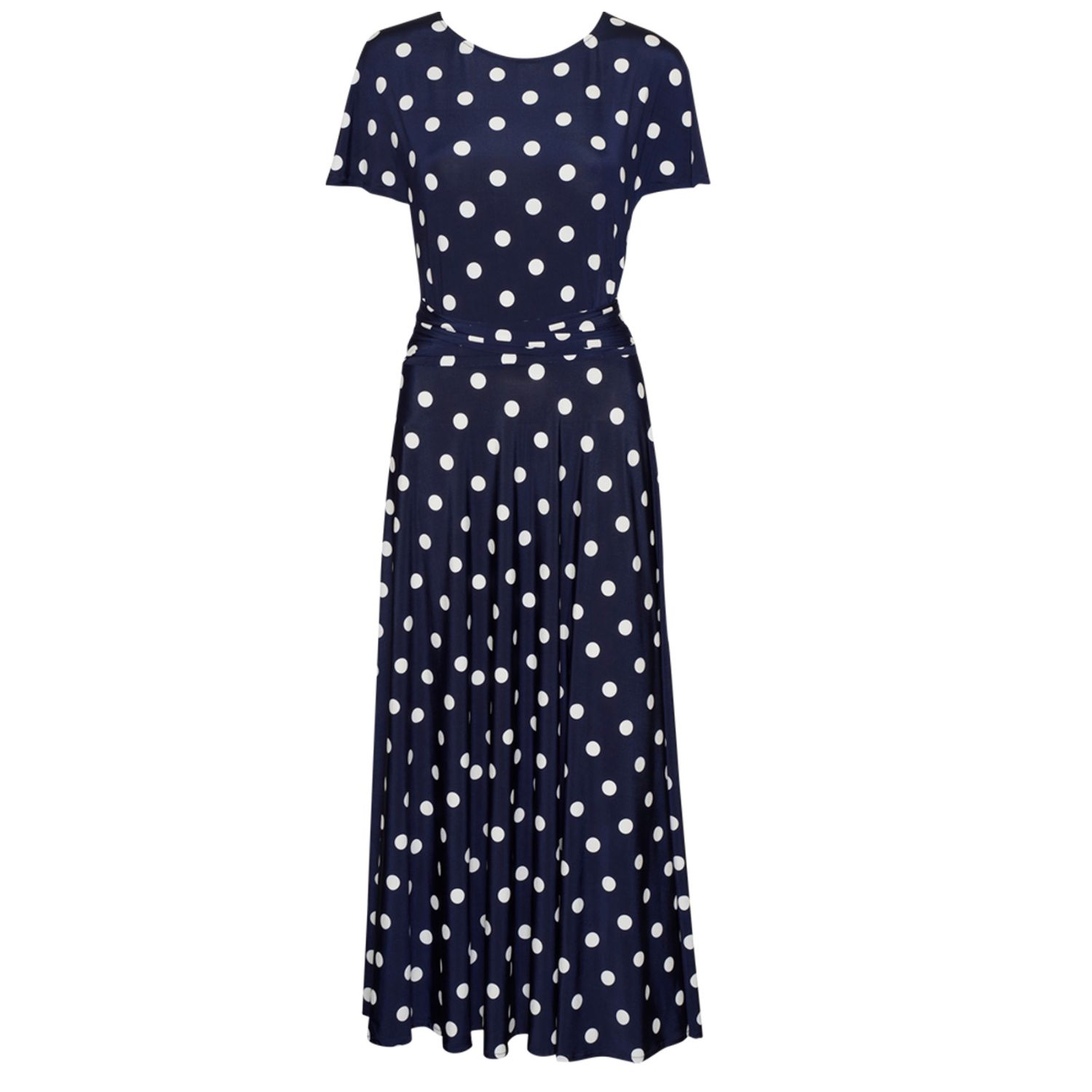 Women’s Blue Reverse Wrap Midi Dress In Navy Spot Extra Large Sacha Drake