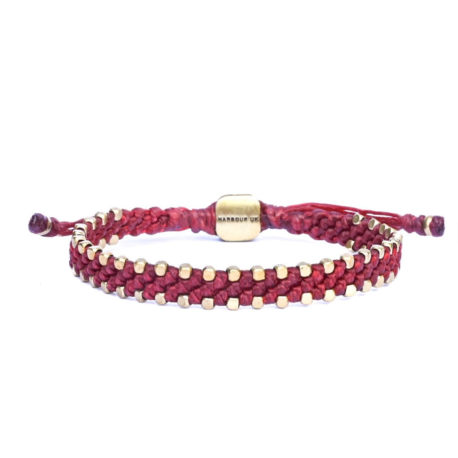 Brass & Red Rope Bracelet For Women. Harrogate Connection Harbour Uk Bracelets