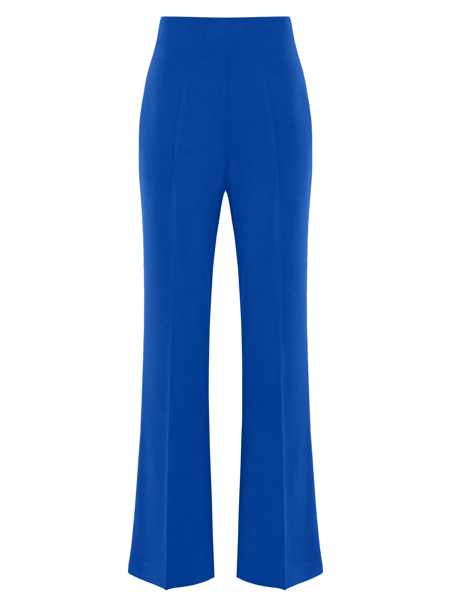 Women’s Blue Royal Azure Flared High-Waist Trousers Large Tia Dorraine