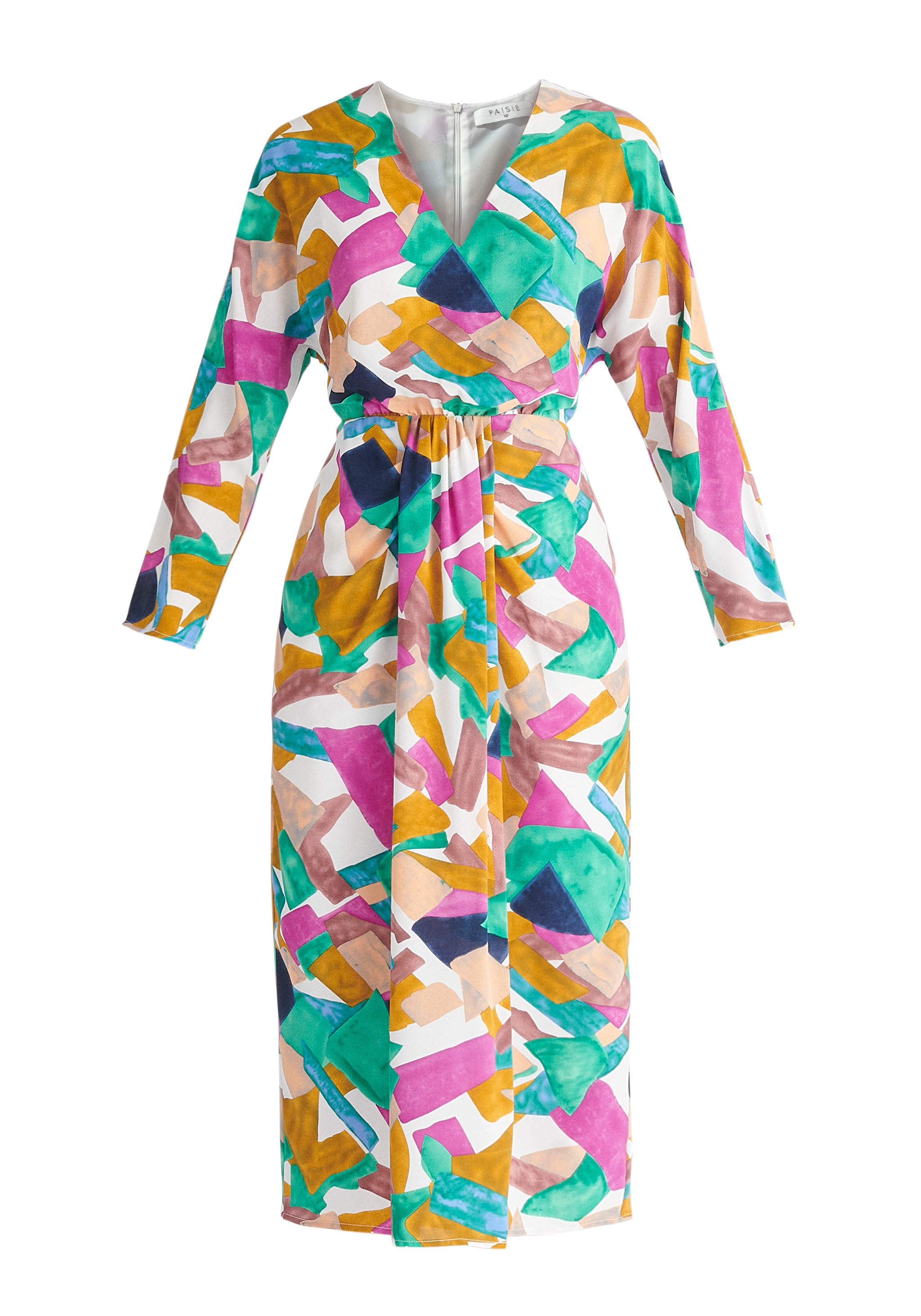 Women’s Geometrical Printed Midi Dress Medium Paisie