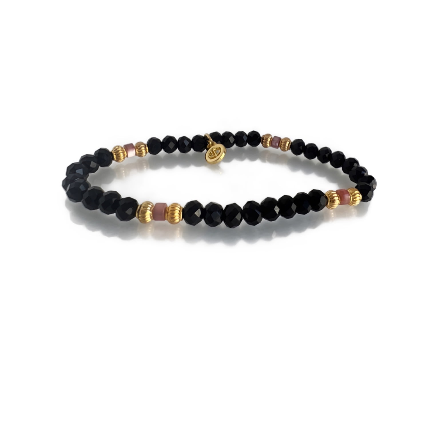 Women’s October Beaded Birthstone Bracelet Gold Cvlcha