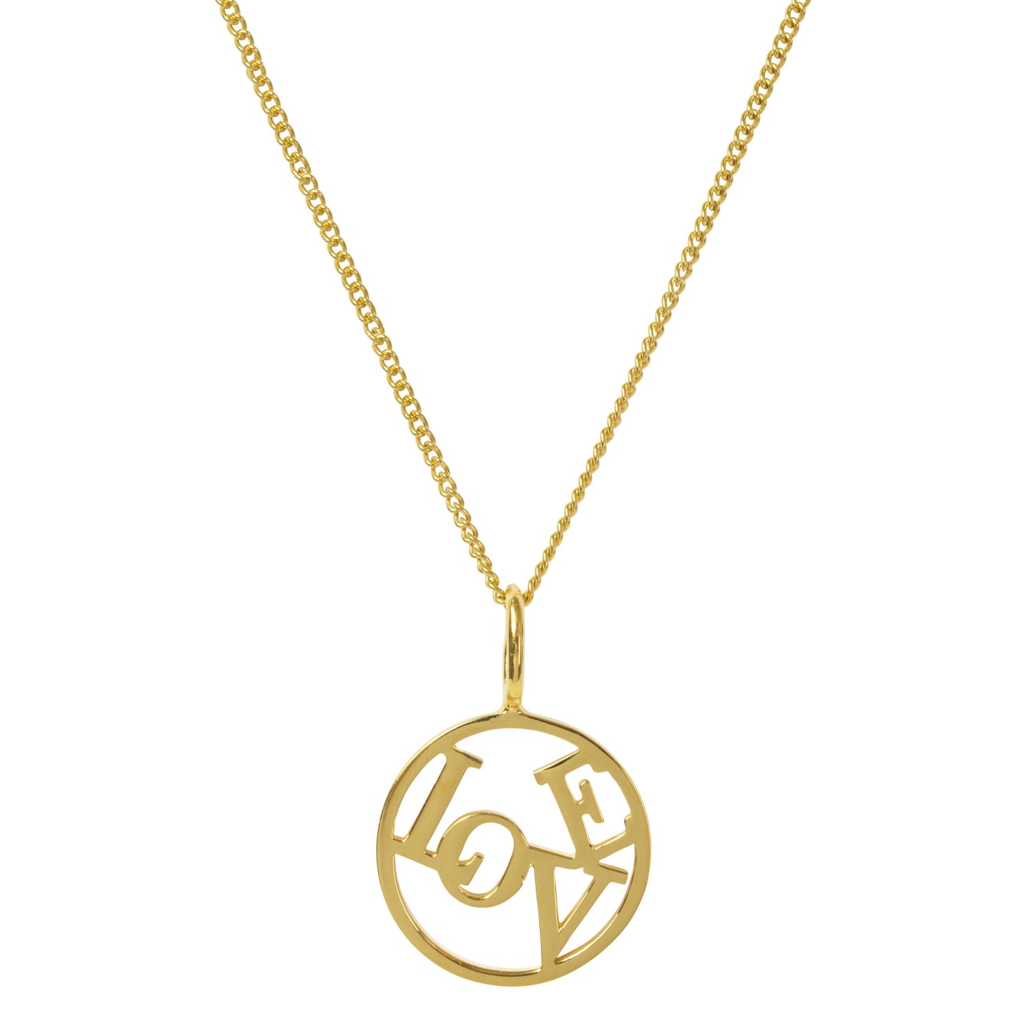 Women’s Love Medallion Yellow Gold Plated Necklace Katie Mullally