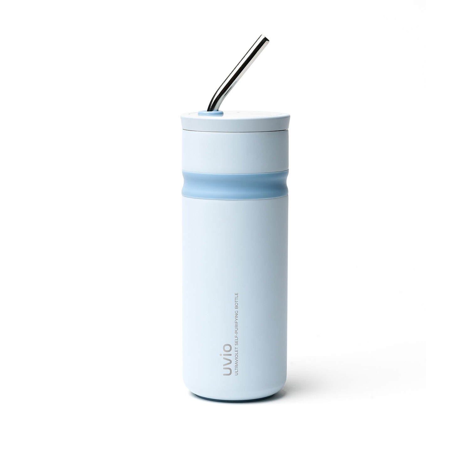 Uvio Ultraviolet Self-Purifying Straw Water Bottle-Polar Blue Ohom