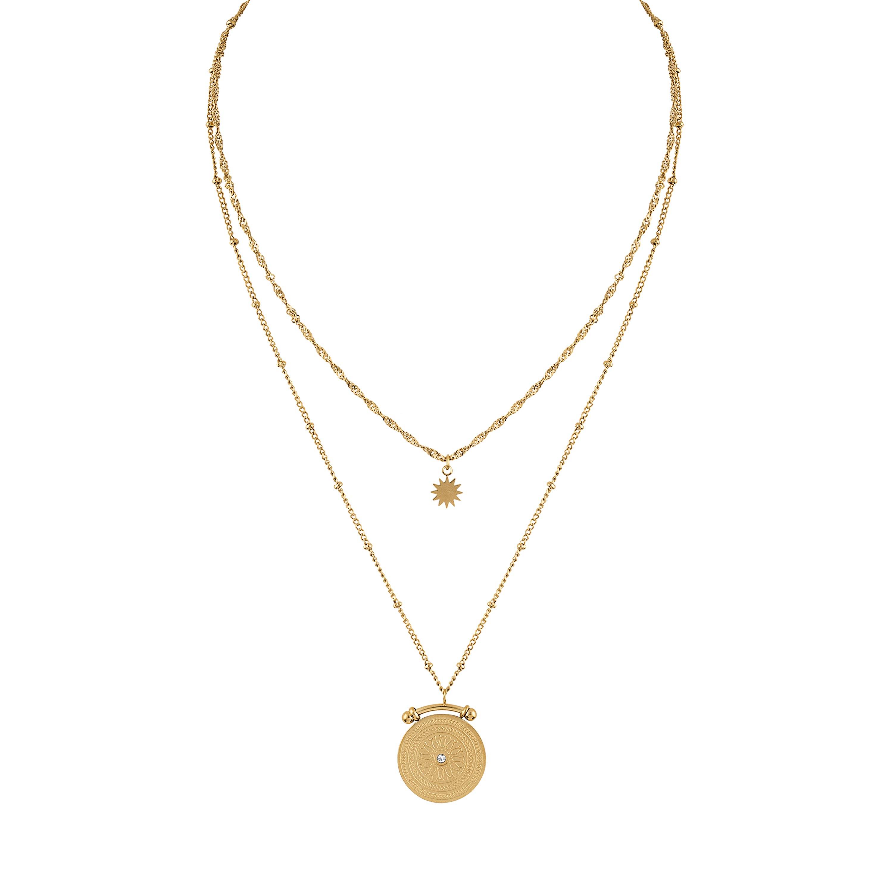 Women’s Victoria Gold Layered Pendant Necklace Olivia Le