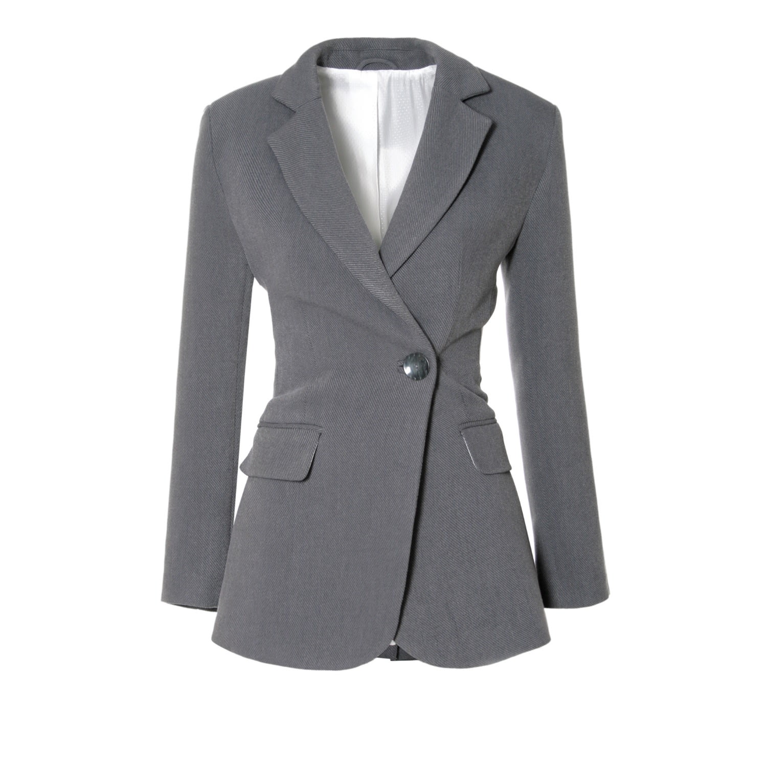 Women’s Isabella Baltic Grey Hourglass Shaped Feminine Blazer Large Aggi