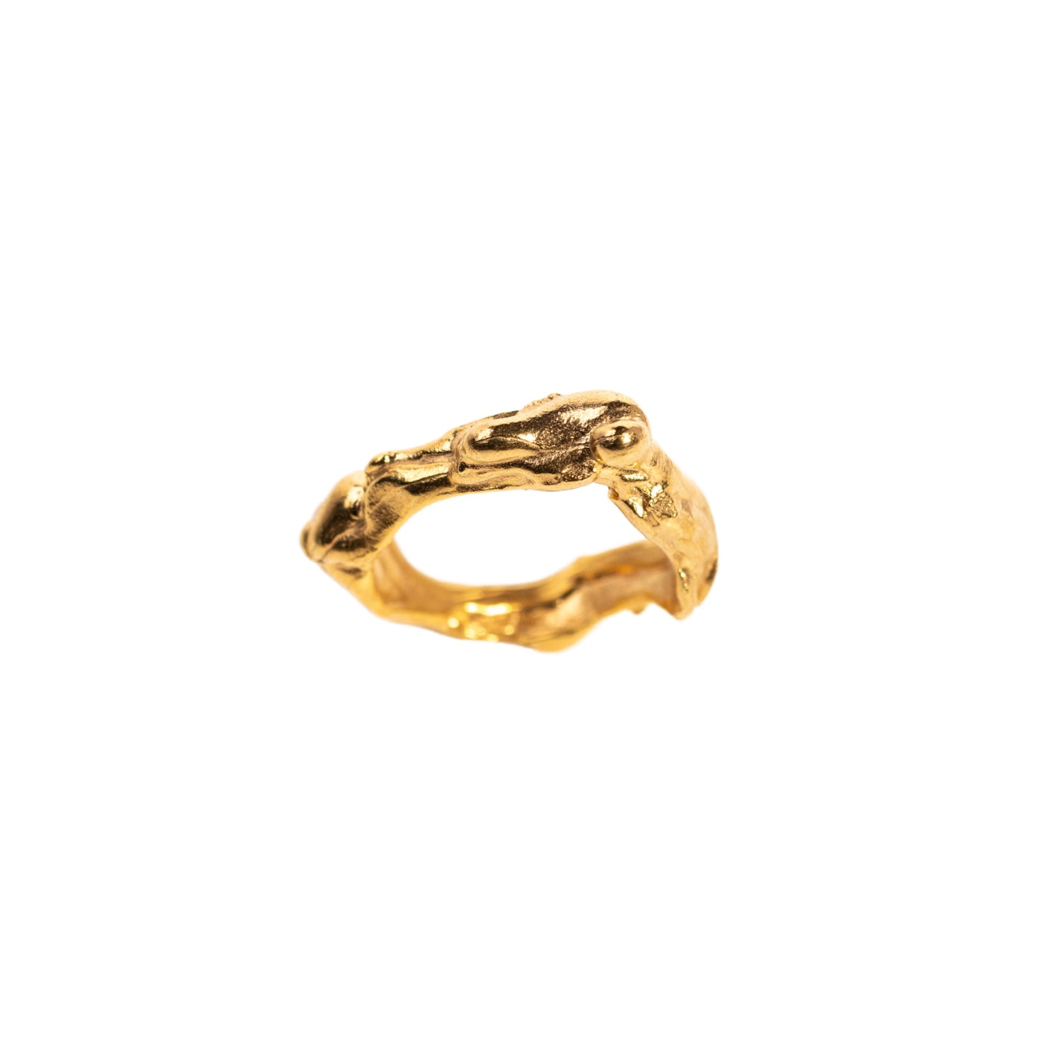 Women’s Uranus Textured Gold Ring The Bow Jewelry