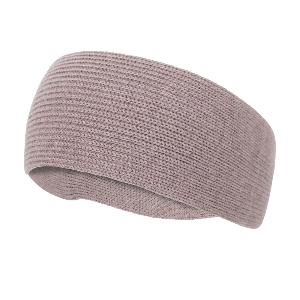 Women’s Brown Merino Activewear Leven Ribbed Headband - Hessian One Size Paul James Knitwear