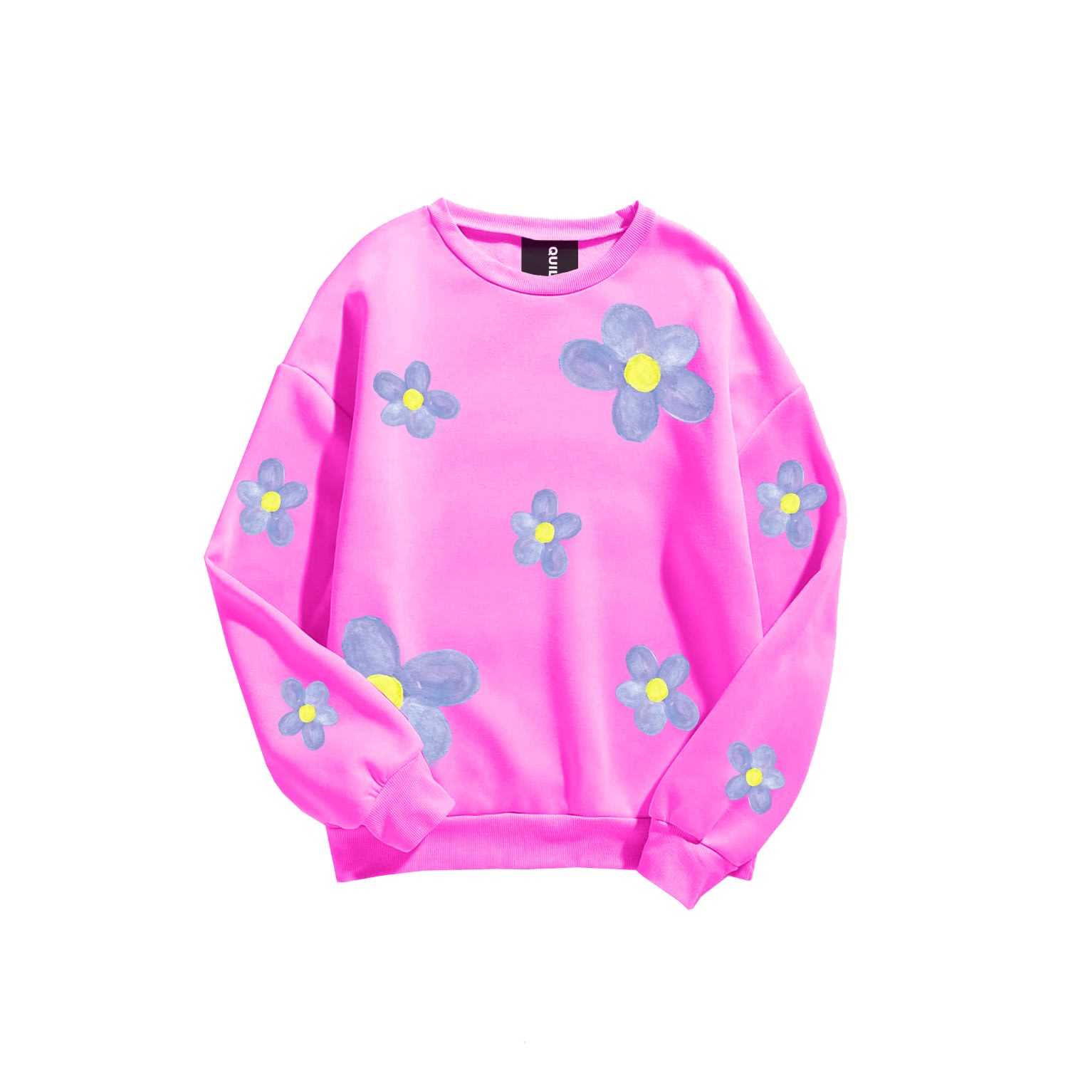 Women’s Pink / Purple Pink Lilac Floral Sweatshirt Extra Small Quillattire